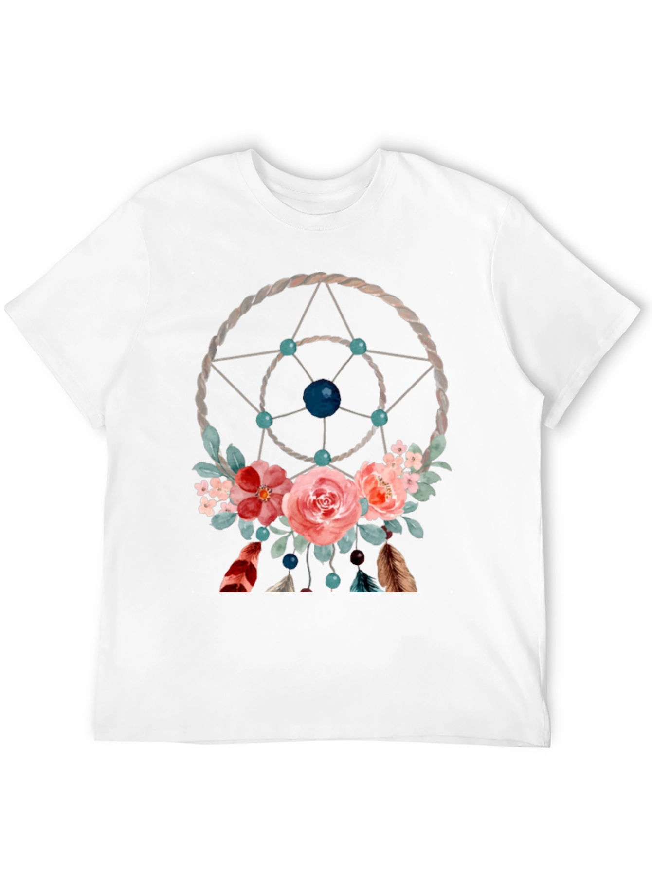 Black Dreamcatcher Floral Graphic Tee view 12