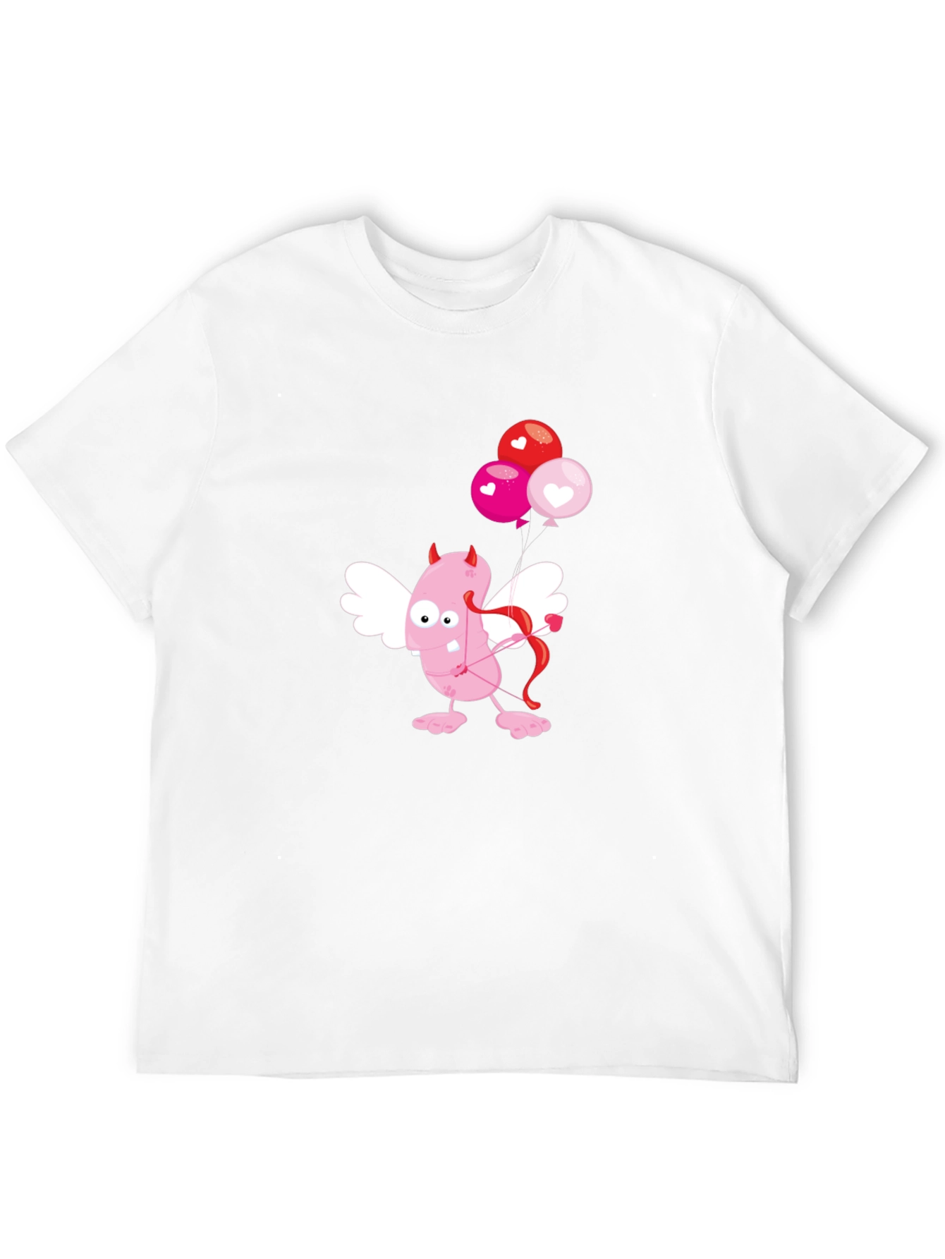 Black Cupid Monster Valentine's Day Black T-Shirt view 12