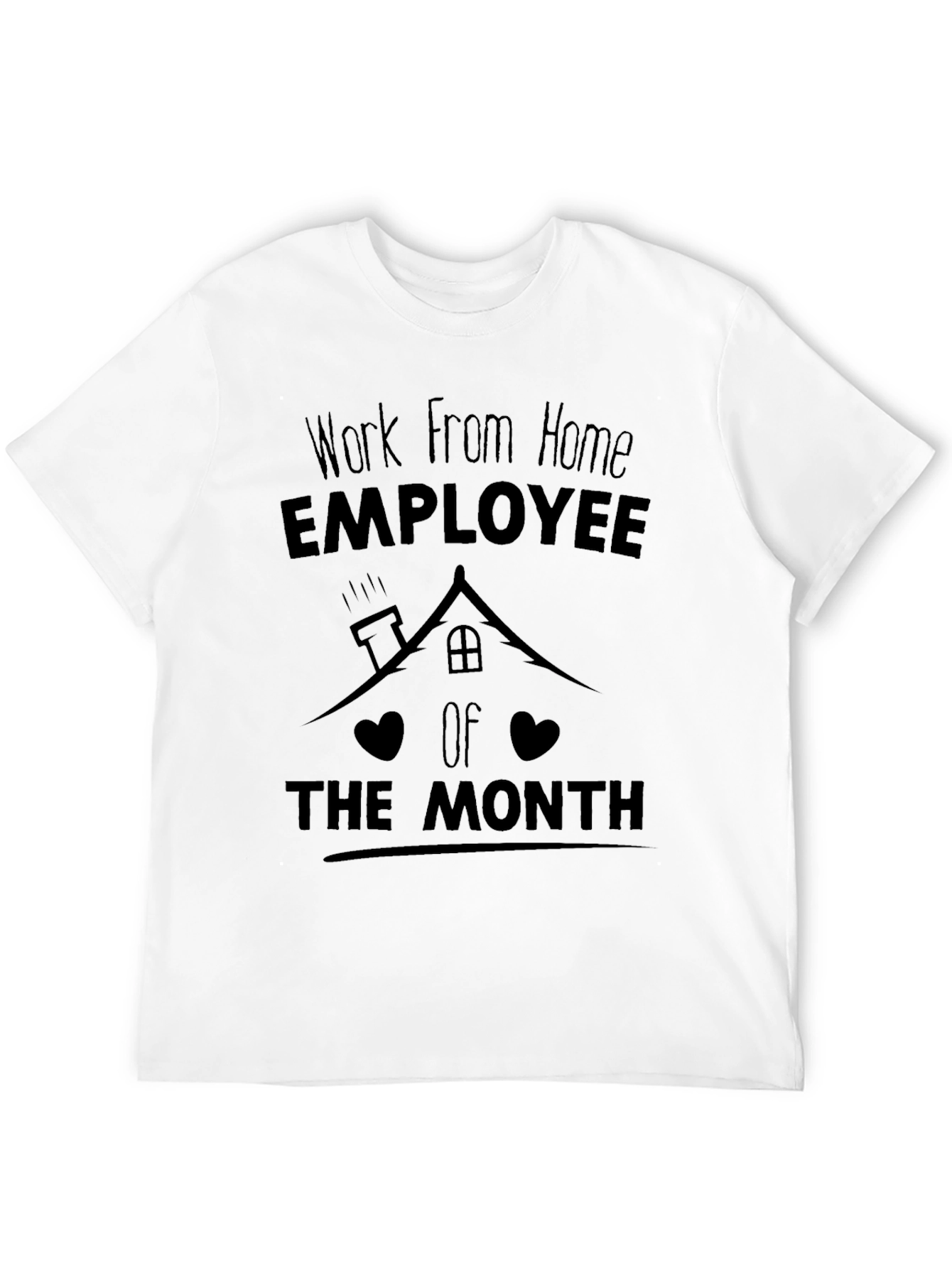 Black Work From Home Employee T-Shirt view 12