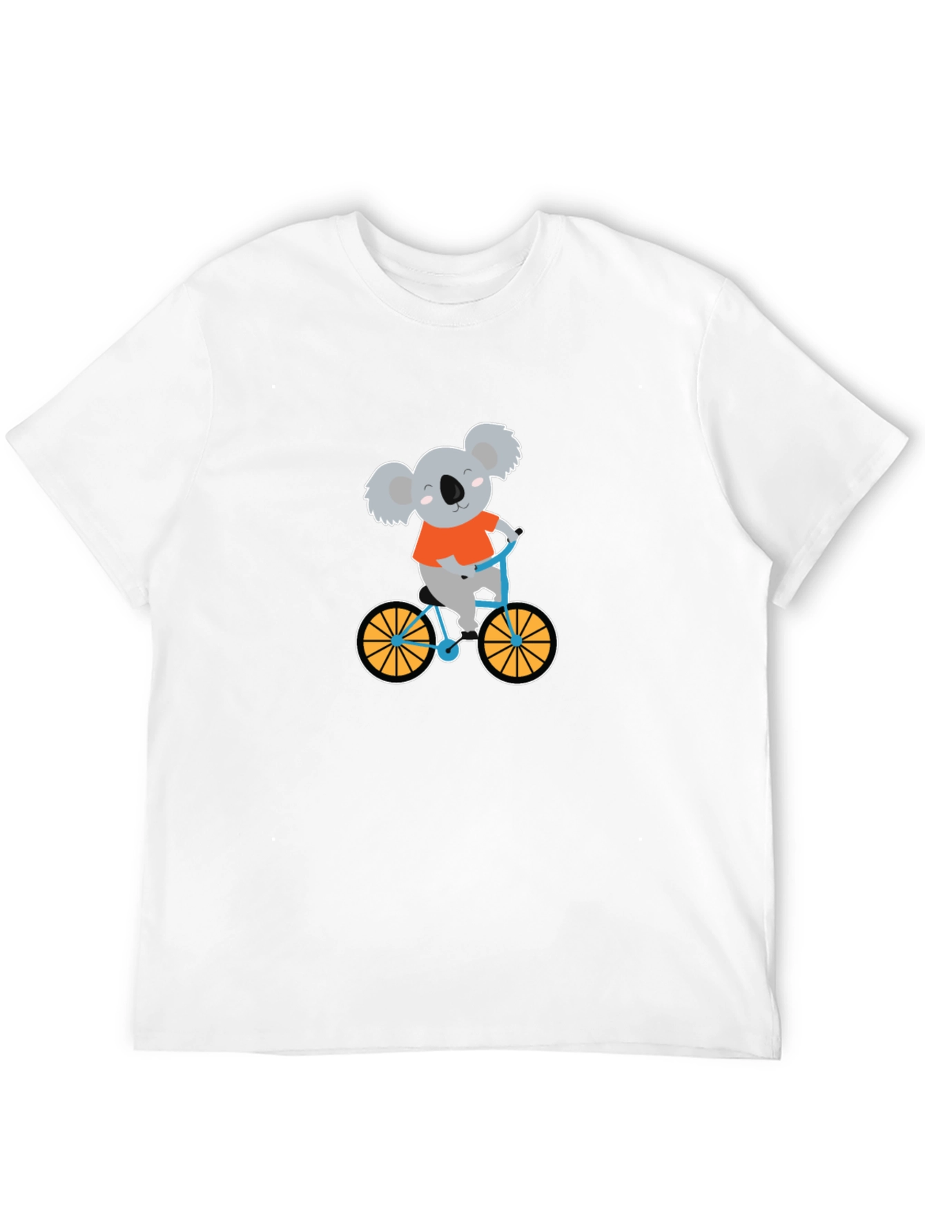 Black Koala Bear on Bike Graphic T-Shirt view 12