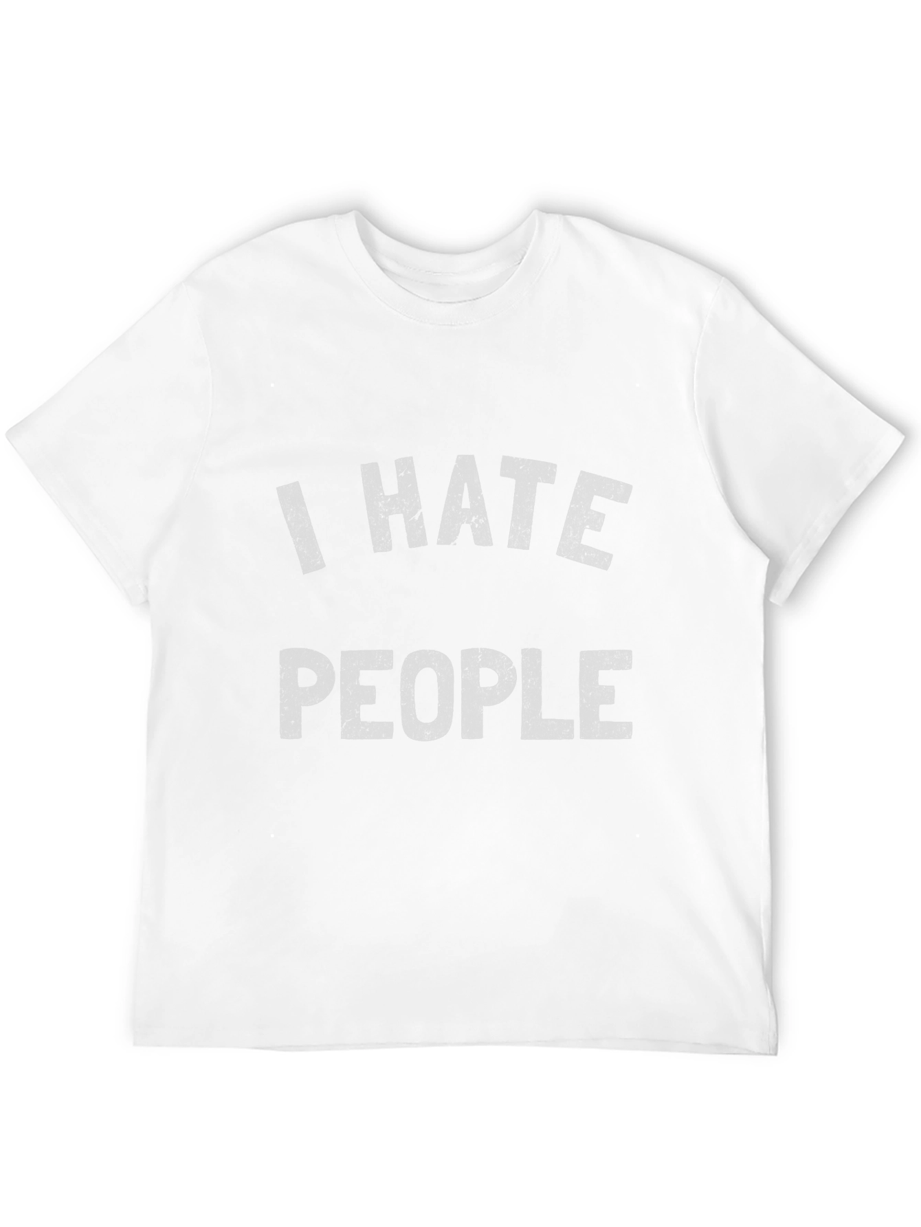 Black I Hate People Graphic Tee - Black Cotton Casual Shirt view 12