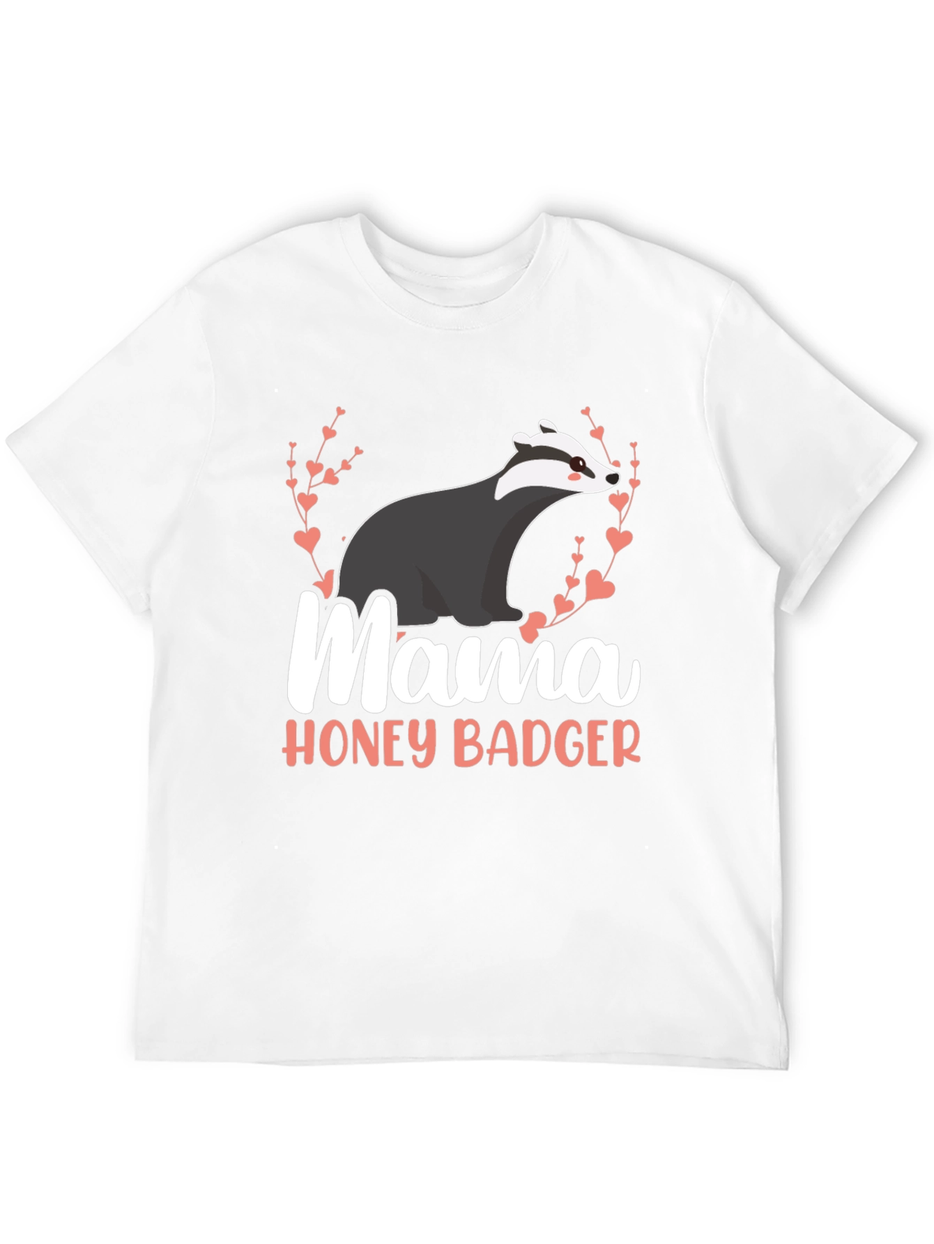 Black Mama Honey Badger T-Shirt - Cute Badger Design view 12