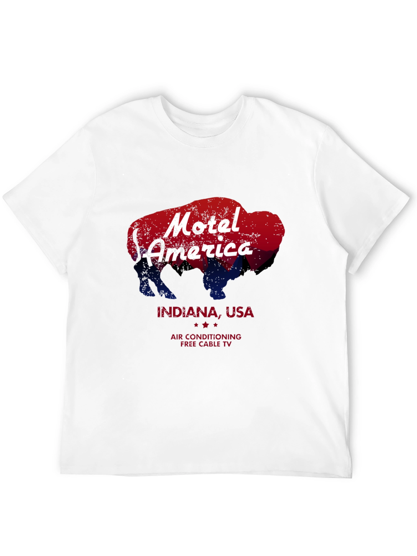 Black Motel America Indiana Bison T-Shirt view 12