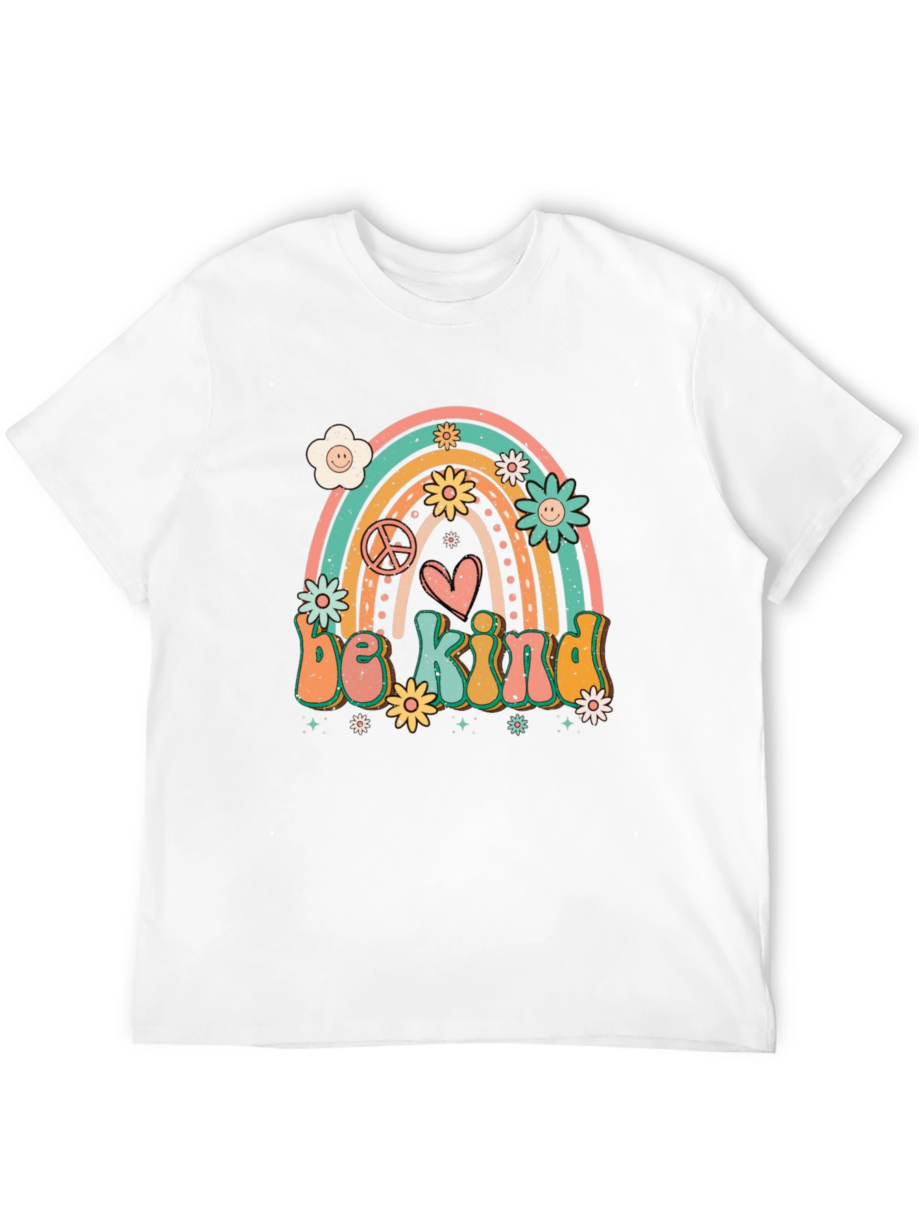 Black Be Kind Rainbow Graphic Tee - Black T-Shirt view 12
