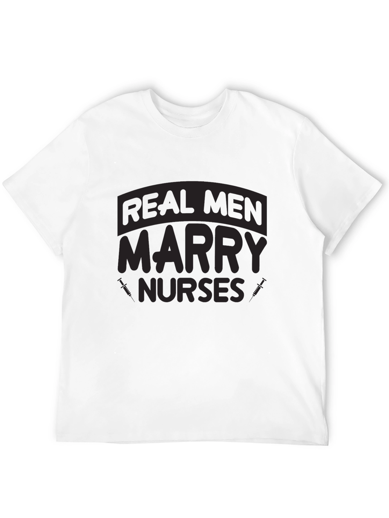 Black Real Men Marry Nurses Graphic T-Shirt view 12