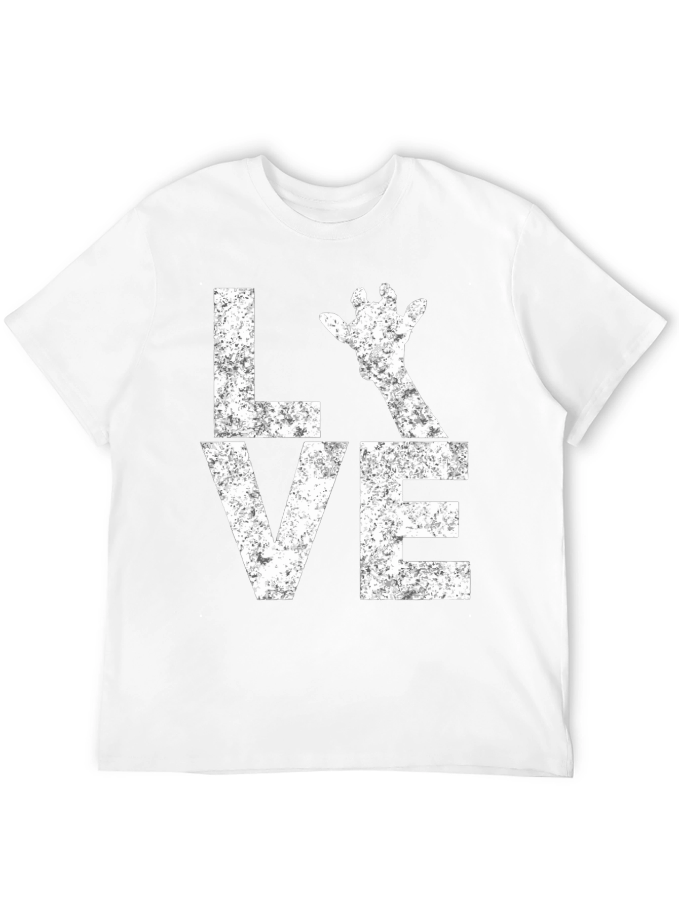 Black Love Giraffe Graphic Tee - Black Cotton Blend view 12