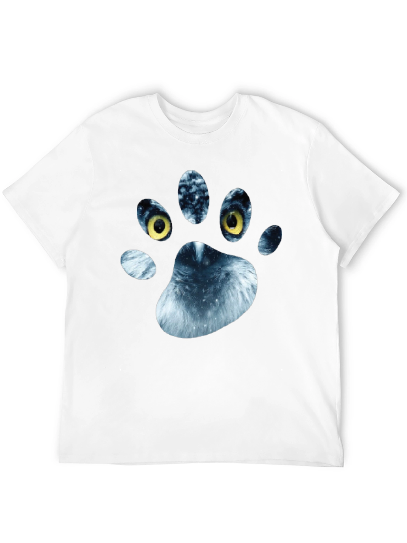 Black Wolf Paw Print Graphic T-Shirt view 12