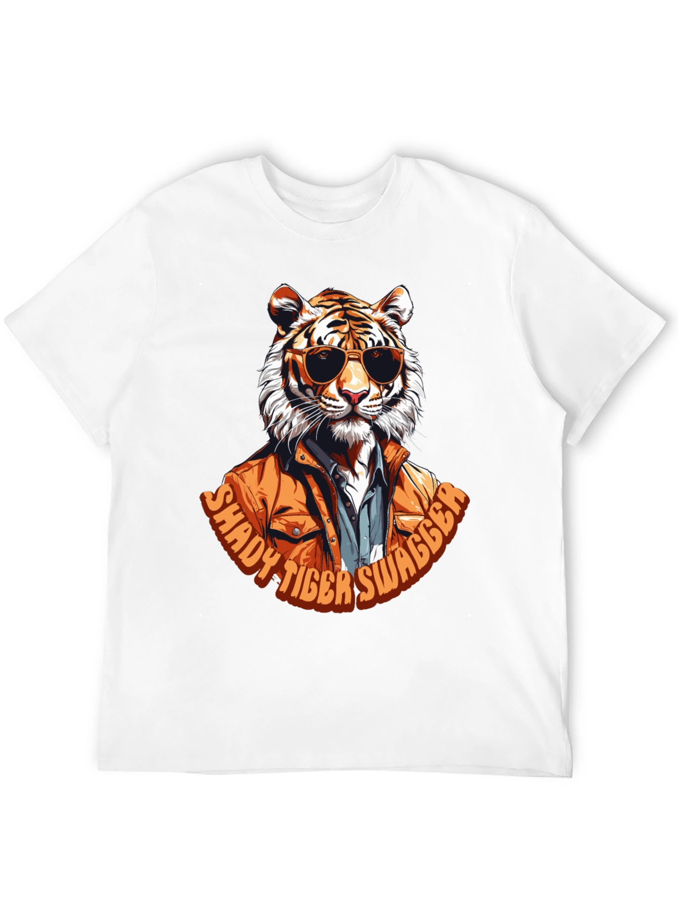 Black Shady Tiger Swagger T-Shirt view 12