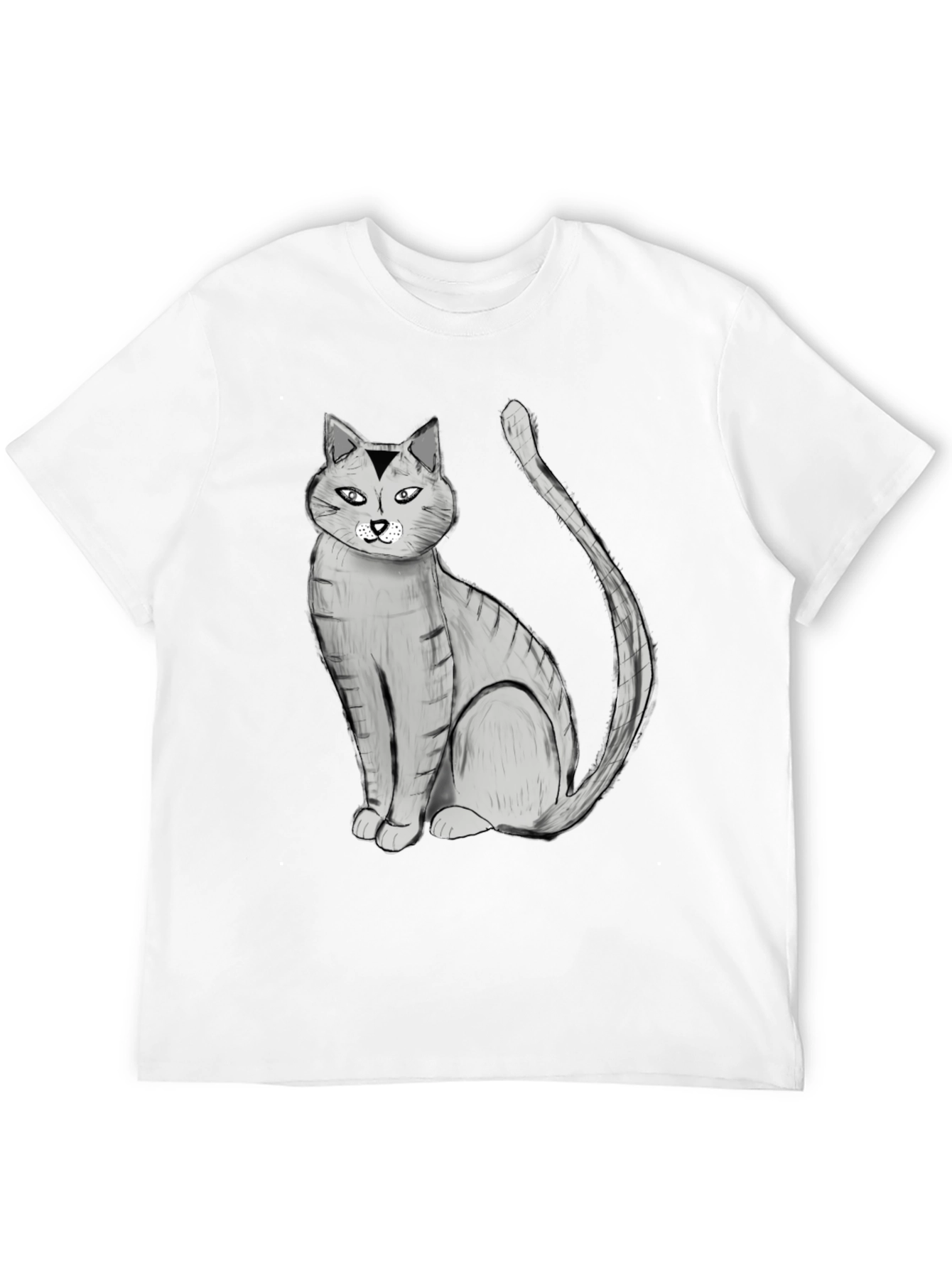 Black Black Cat Graphic Tee - Unisex Cotton Blend T-Shirt view 12