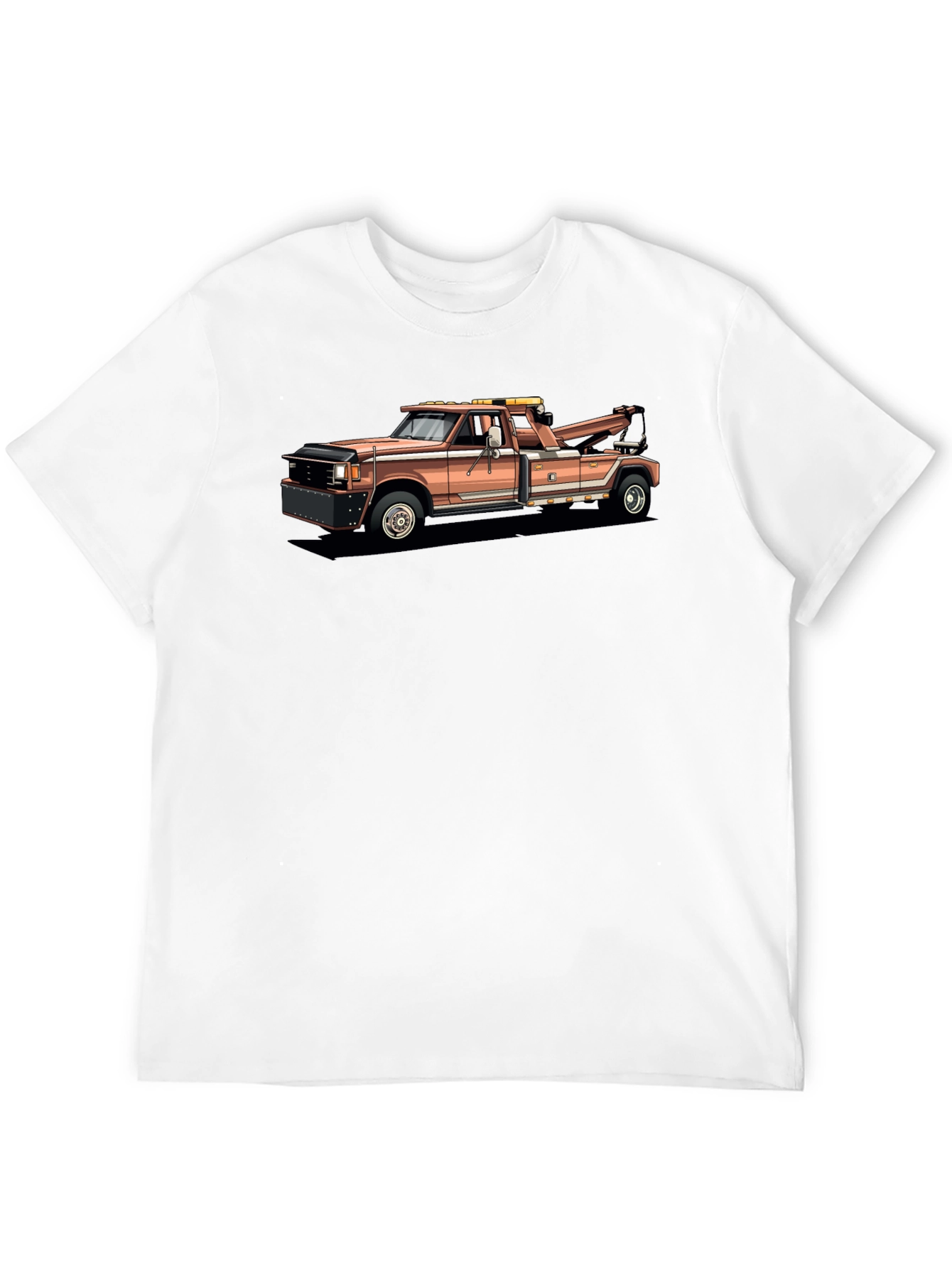 Black Vintage Tow Truck Graphic T-Shirt - Black view 12
