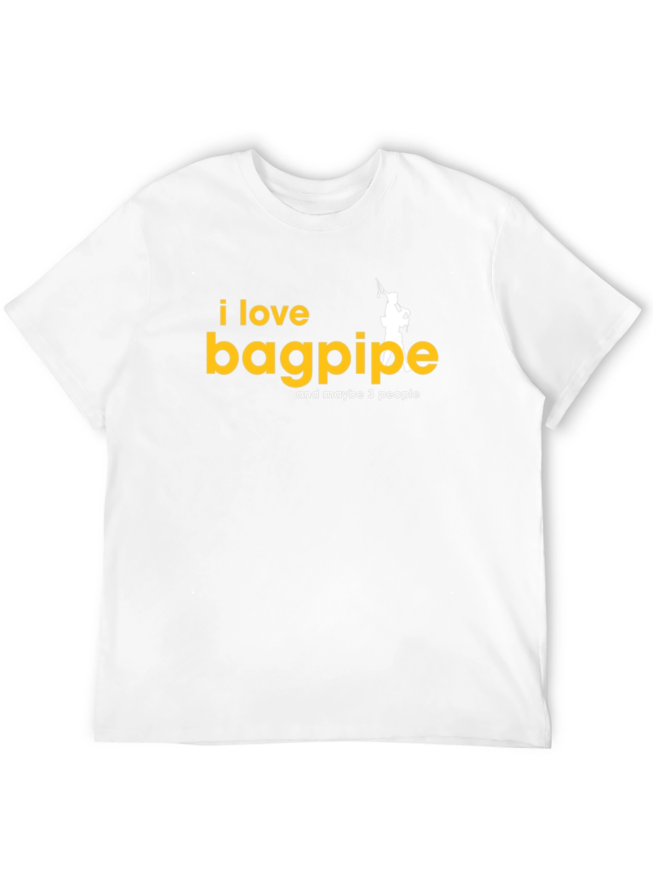 Black I Love Bagpipes T-Shirt - Funny Musician Tee view 12