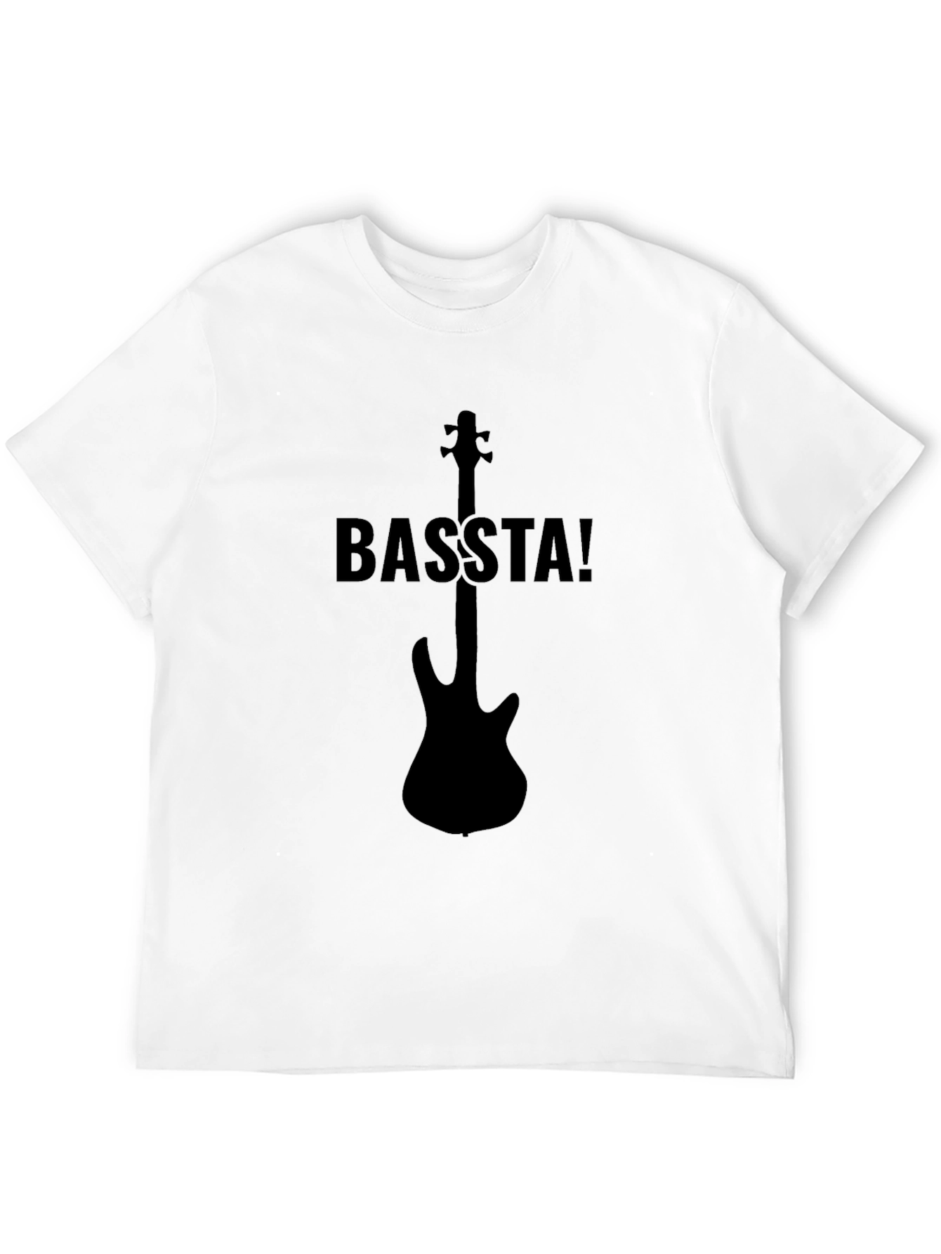 Black BASS-TA! Graphic Black T-Shirt view 12