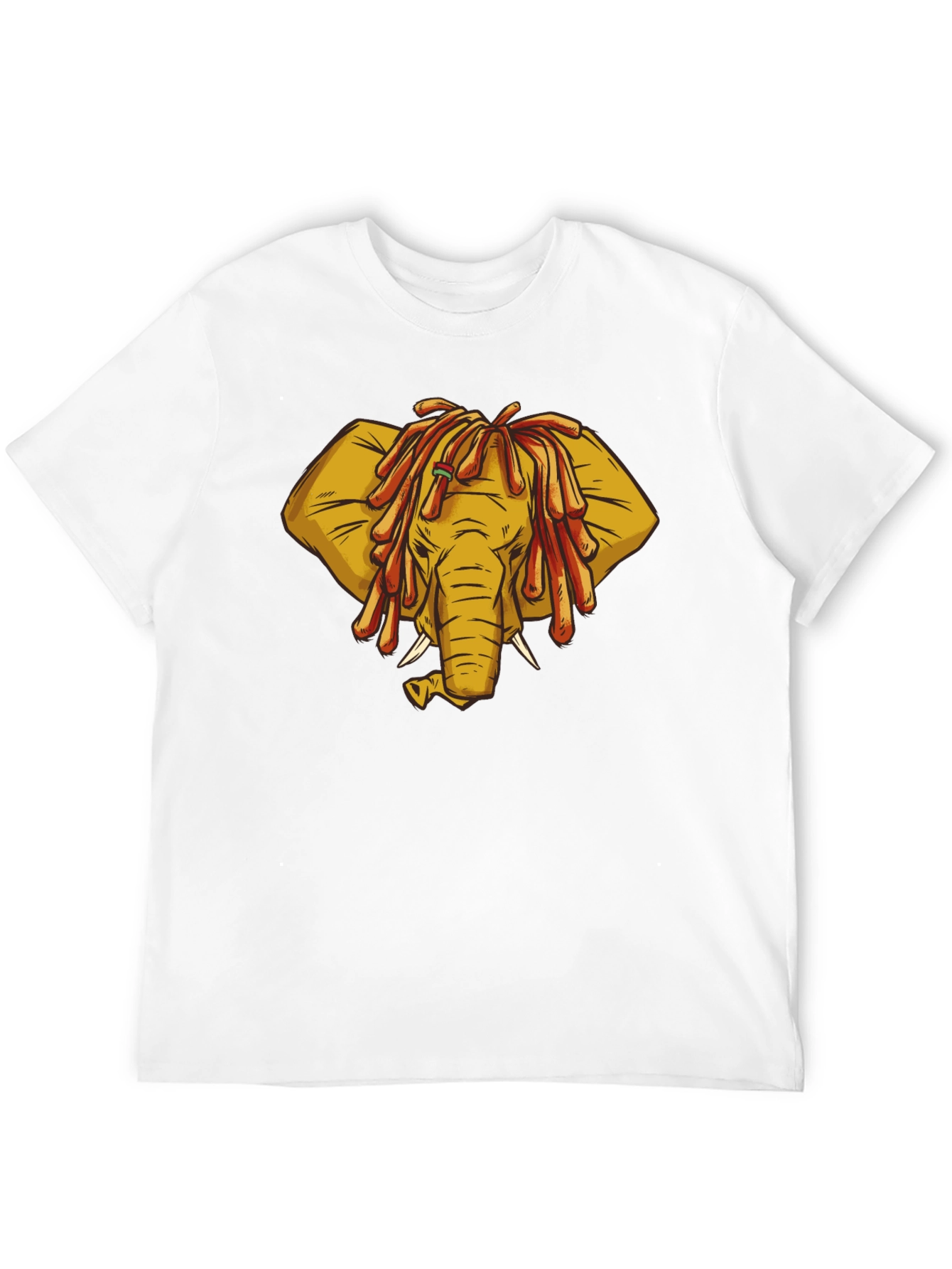 Black Rasta Elephant Graphic Tee - Unique Design! view 12