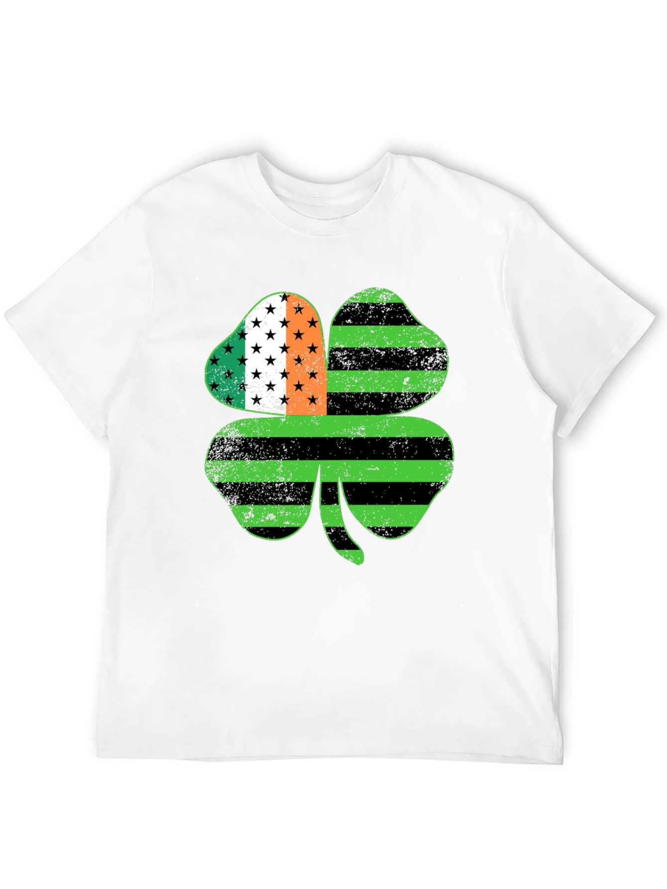 Black St. Patrick's Day Shamrock T-Shirt view 12