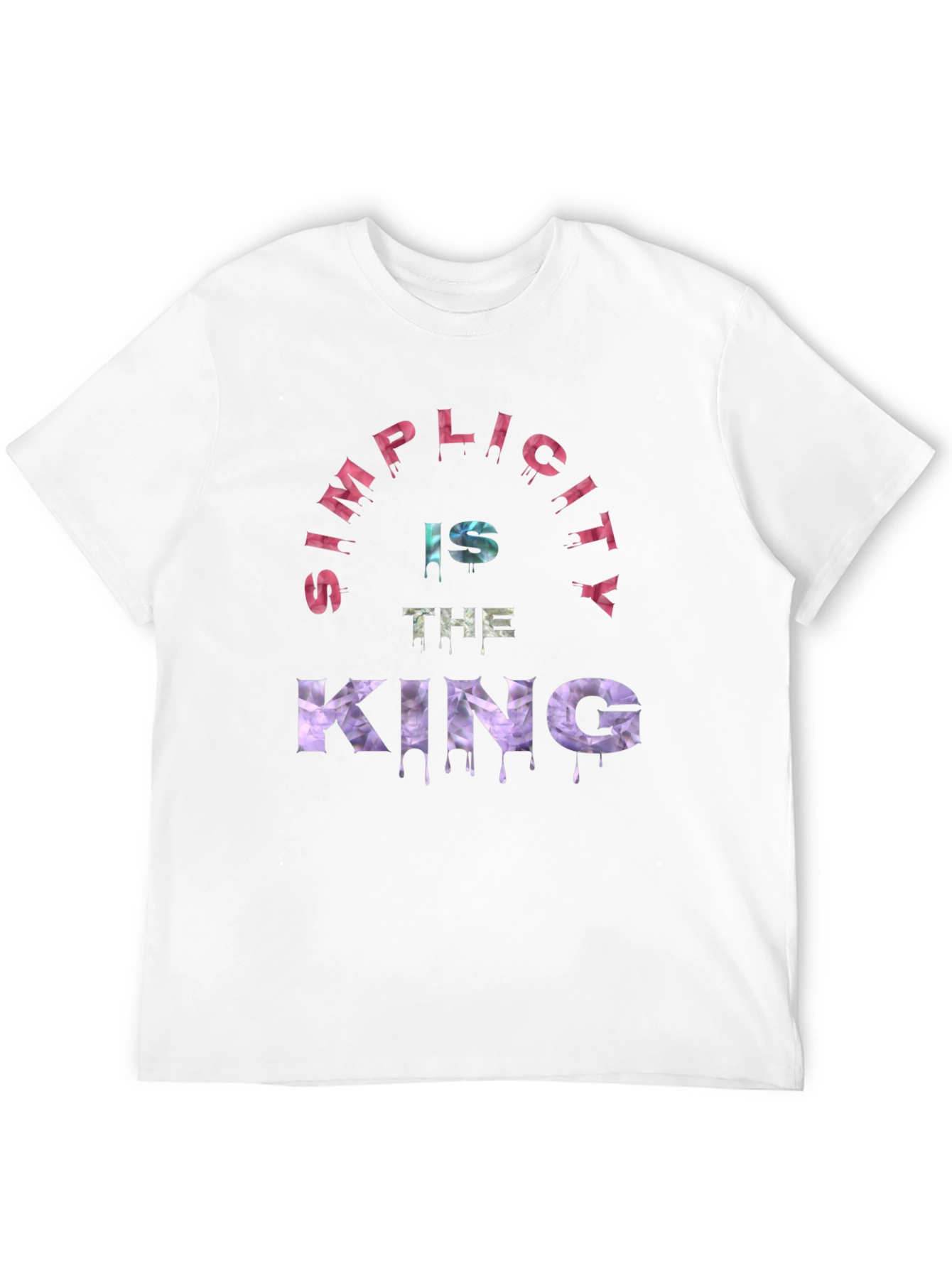 Black Simplicity is the King Graphic T-Shirt view 12