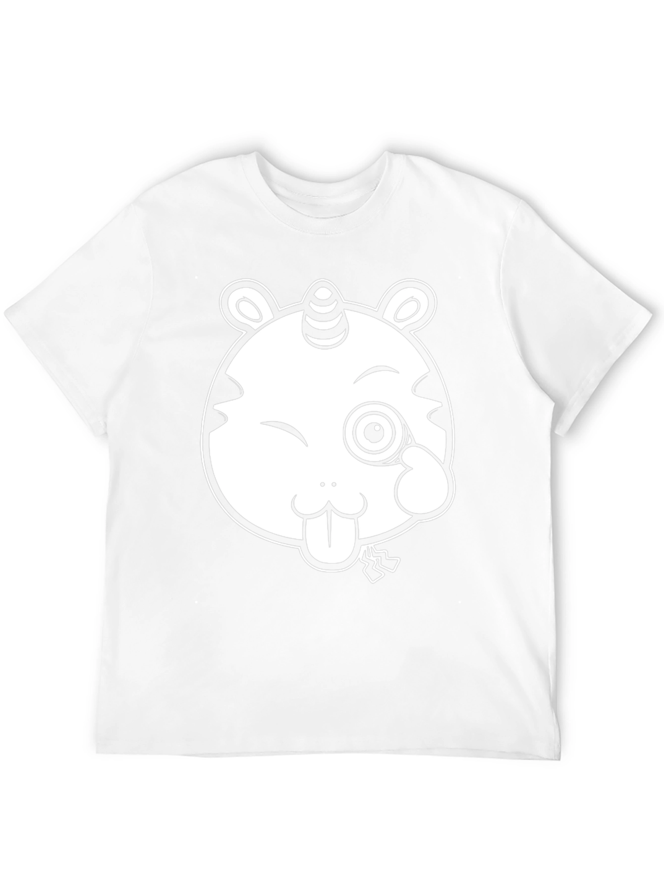 Black Winking Unicorn Bear Black T-Shirt view 12