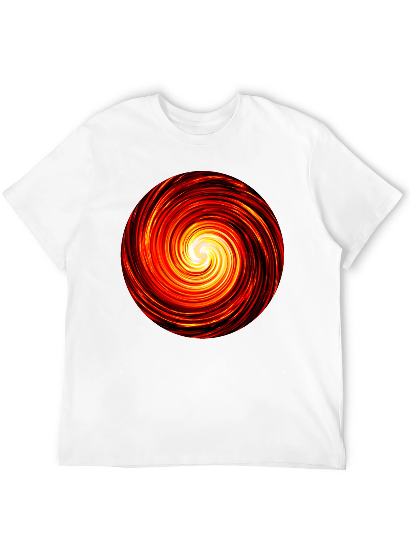 Black Fiery Vortex Black T-Shirt view 12