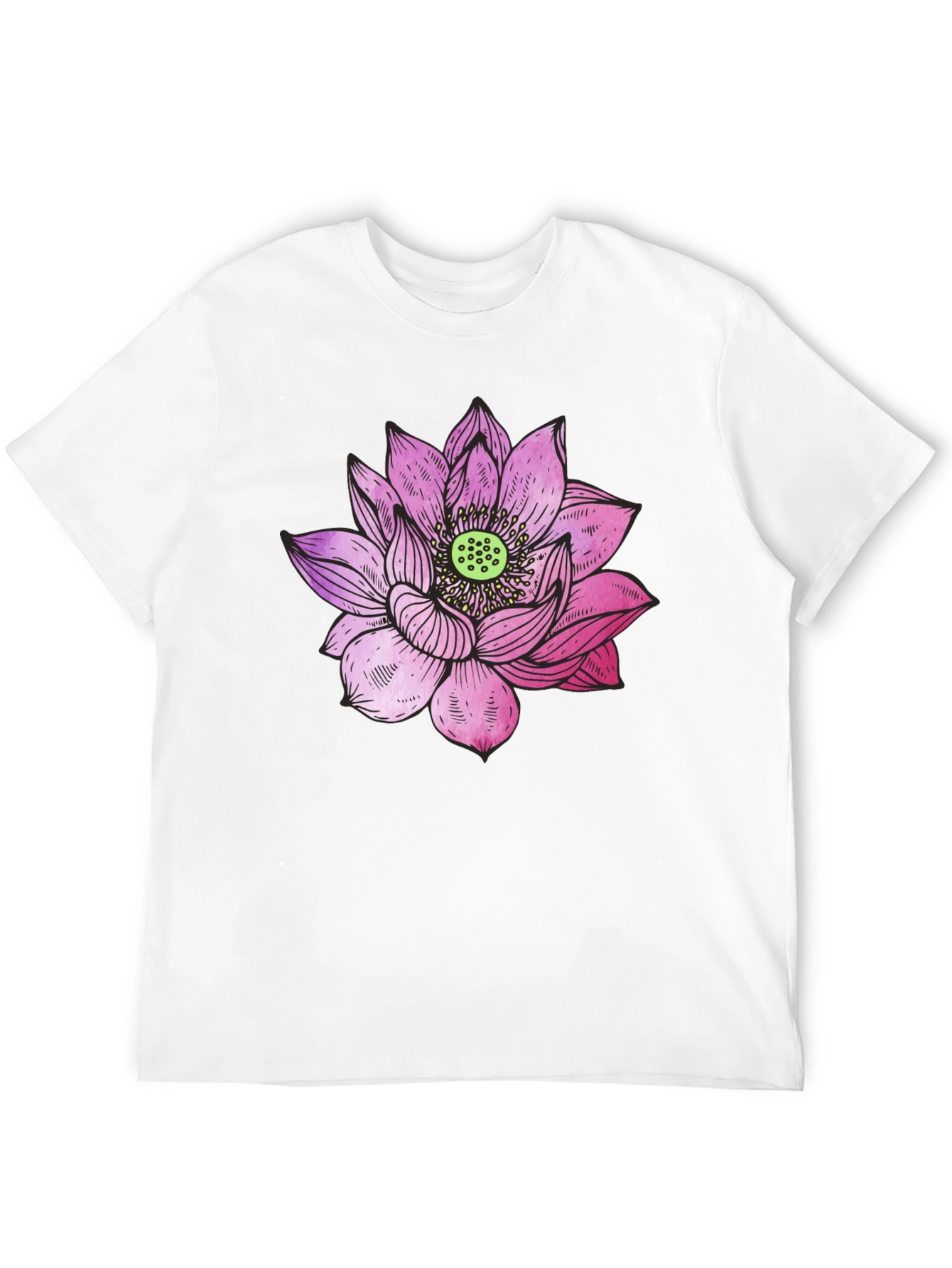 Black Lotus Flower Graphic Tee view 12