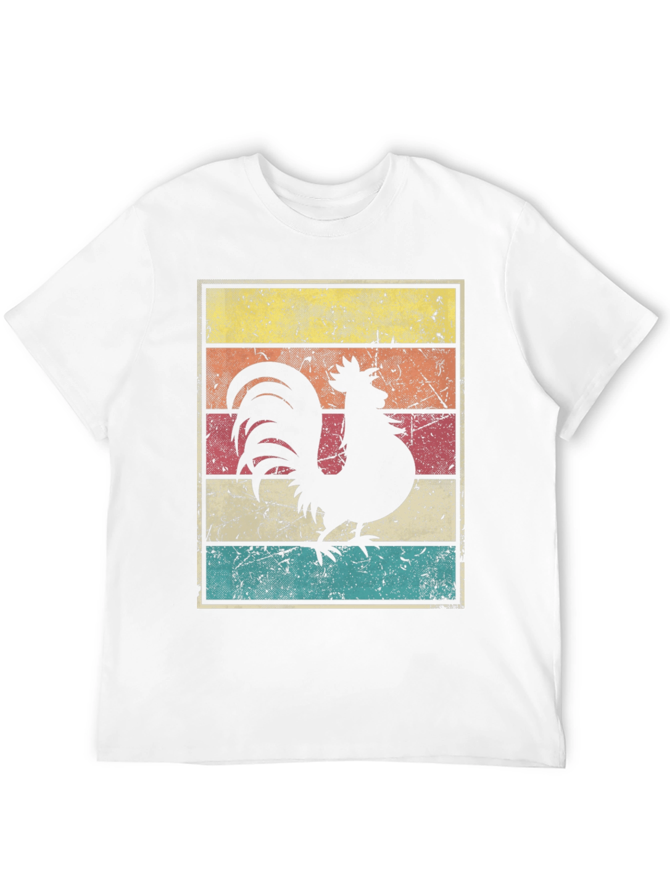 Black Retro Rooster Graphic Tee view 12