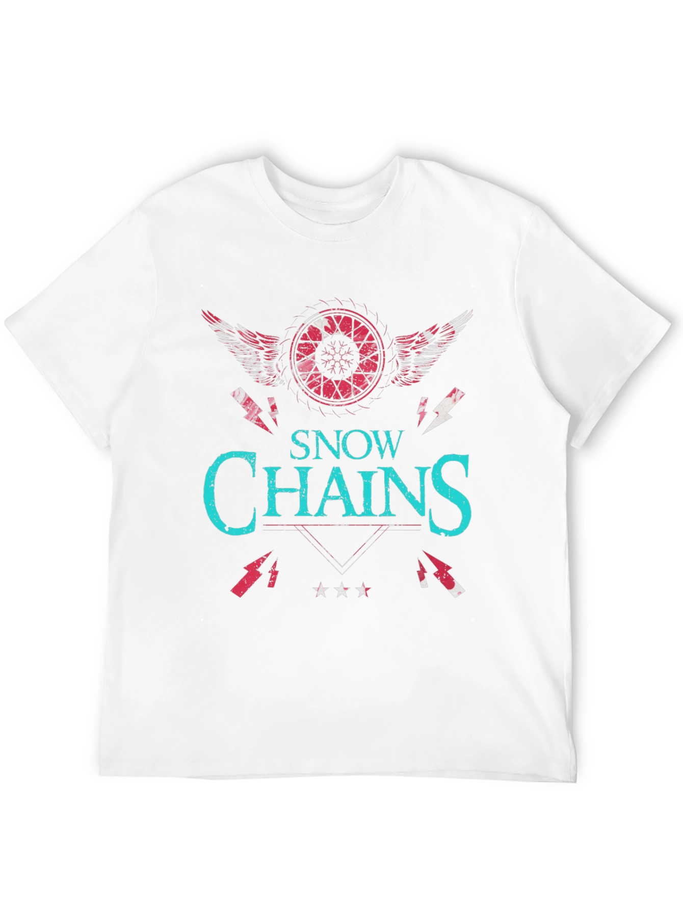 Black Snow Chains Graphic T-Shirt - Unique Design view 12
