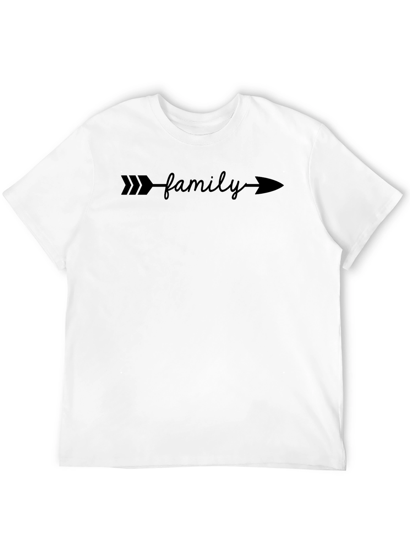 Family Arrow Graphic Tee - Soft Black T-Shirt - 12
