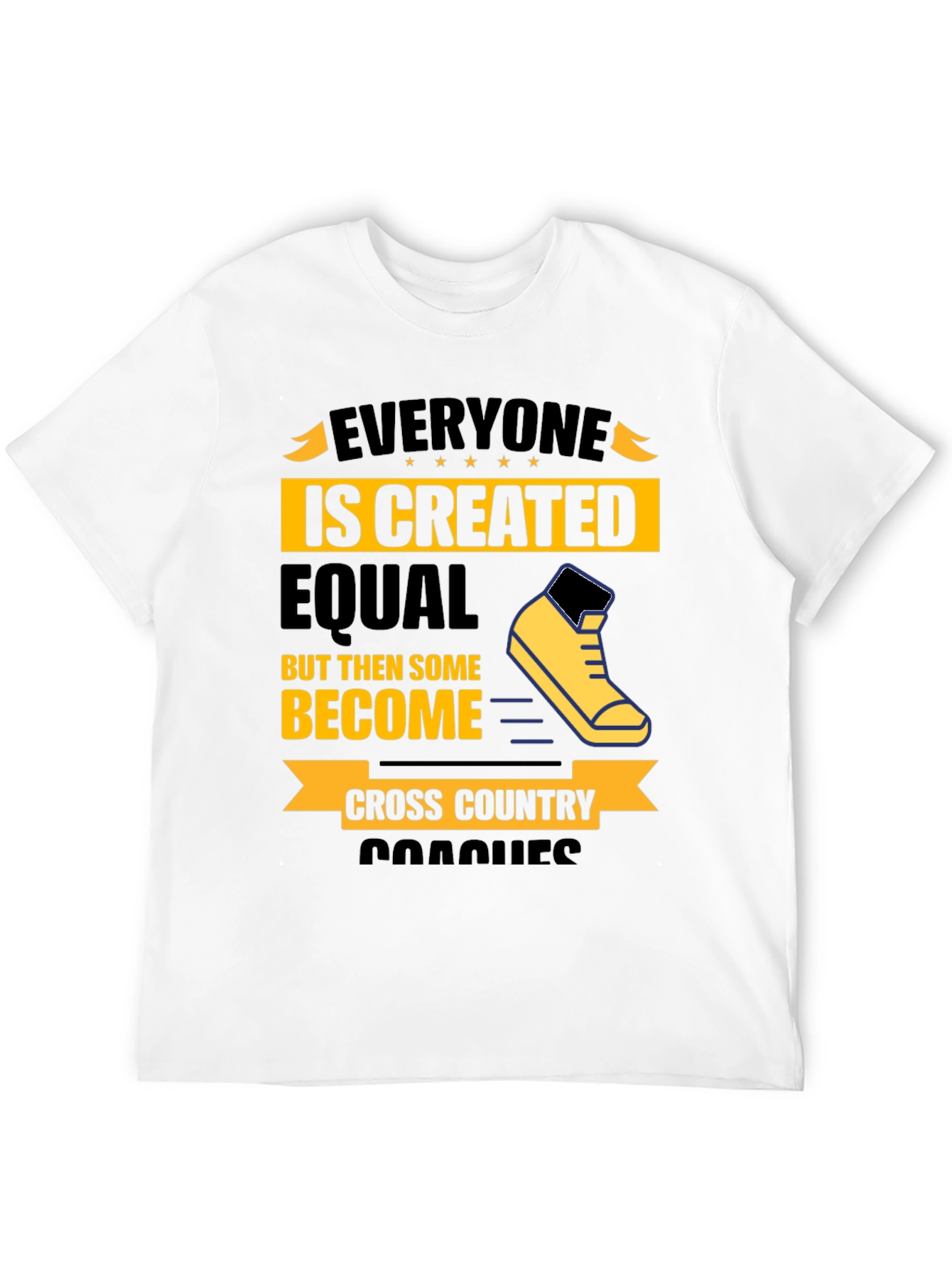 Black Cross Country Coaches Graphic T-Shirt view 12