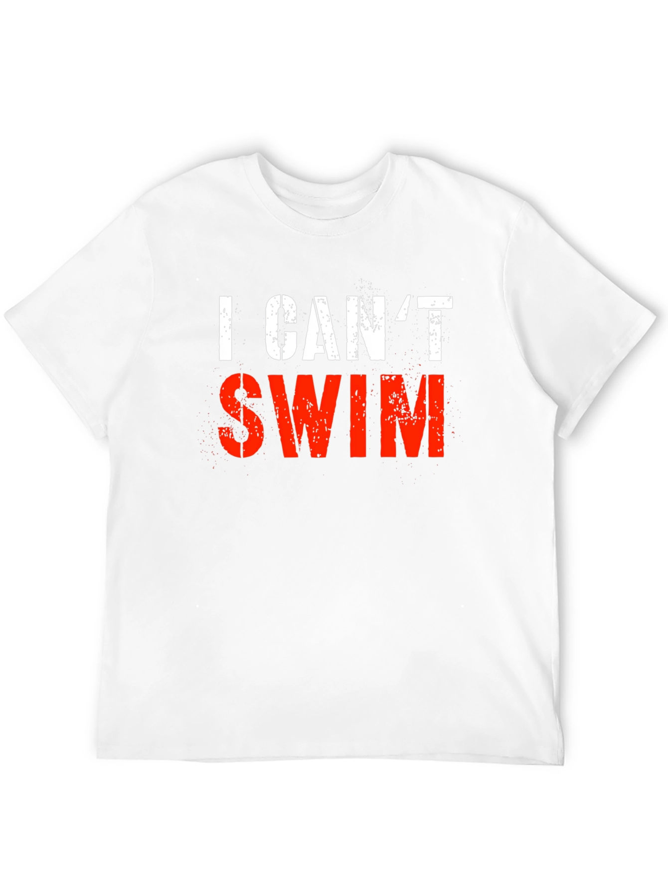 Black I Can't Swim Graphic Tee - Black Cotton T-Shirt view 12
