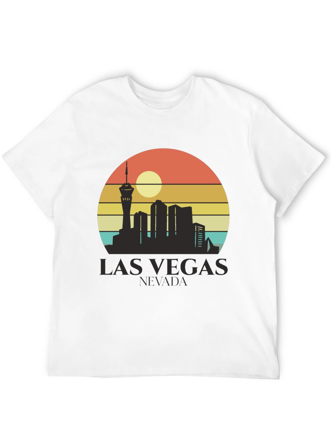 Black Las Vegas Nevada Skyline Graphic Tee view 12