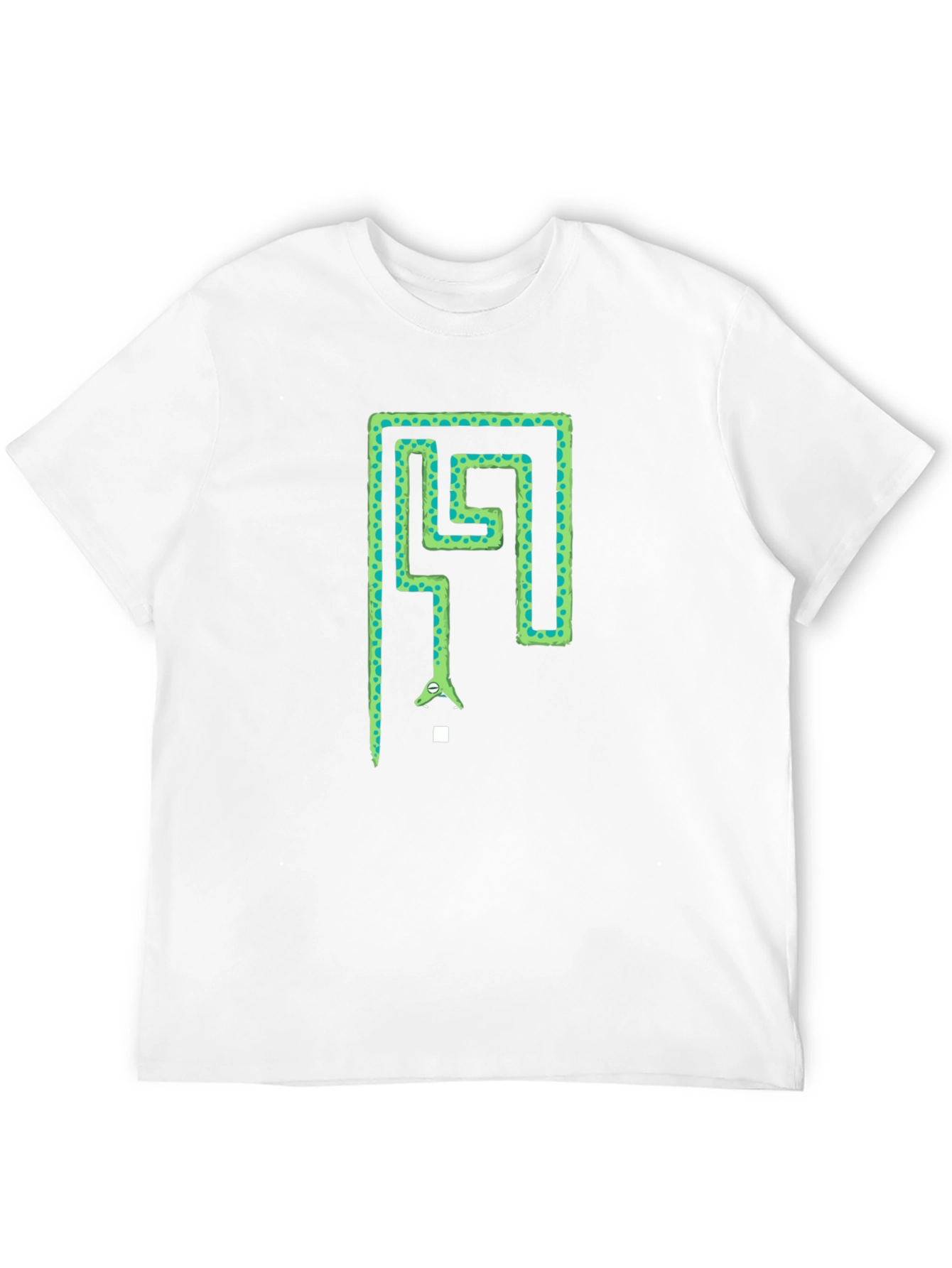 Snake Maze Graphic Tee - Black Cotton T-Shirt - 12