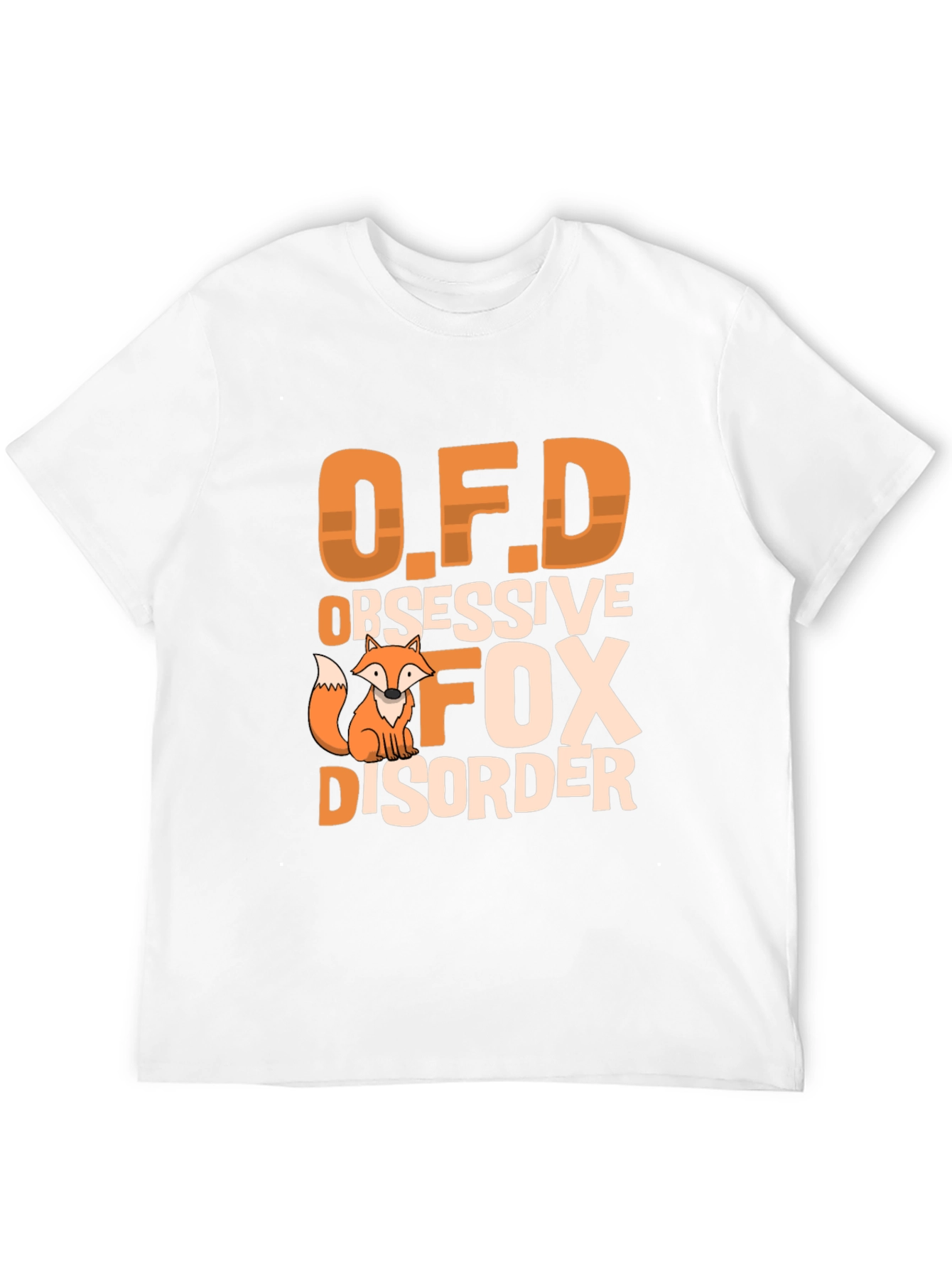 Black Obsessive Fox Disorder Black T-Shirt view 12