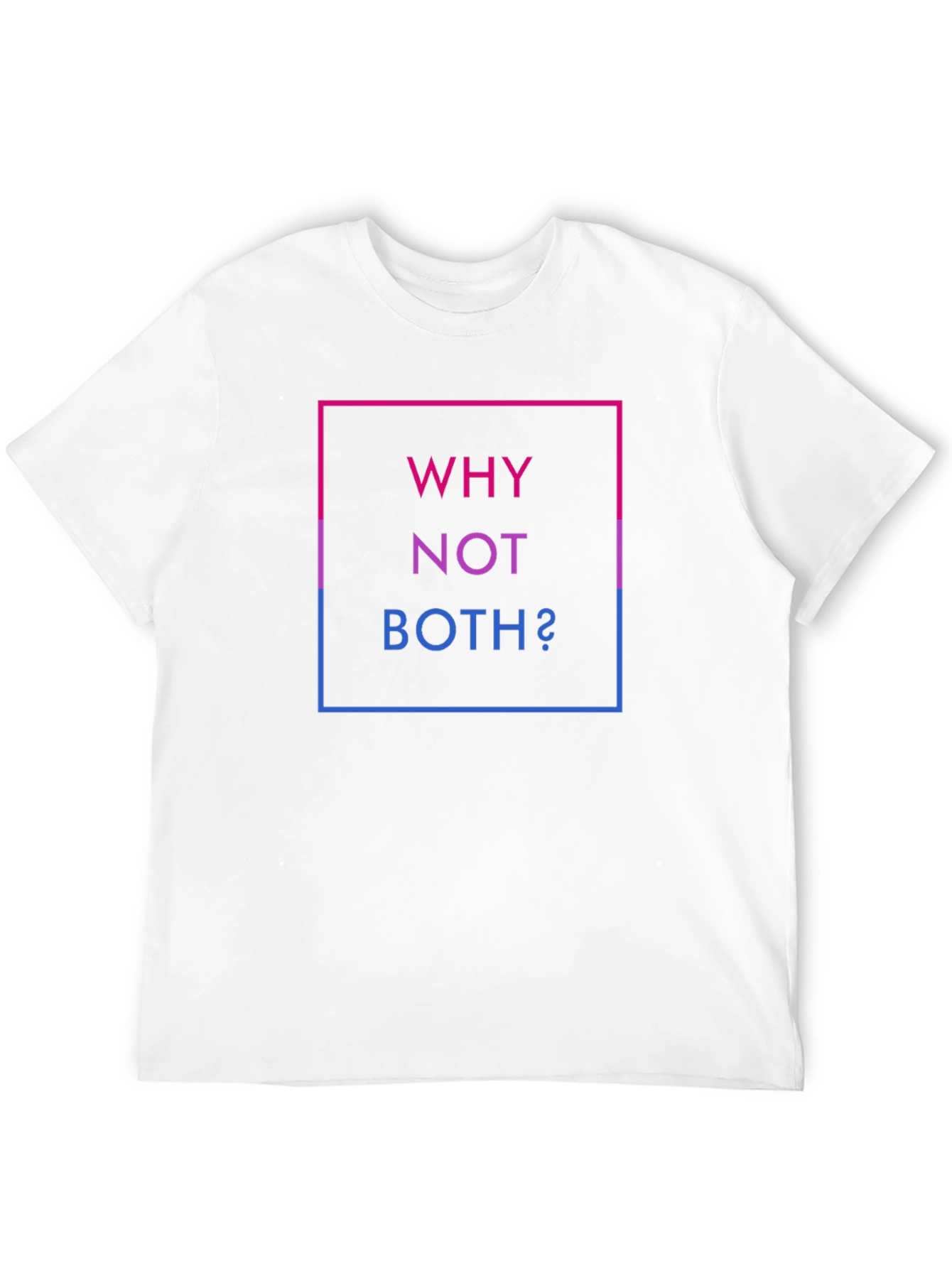 Black Why Not Both? Bisexual Pride T-Shirt view 12