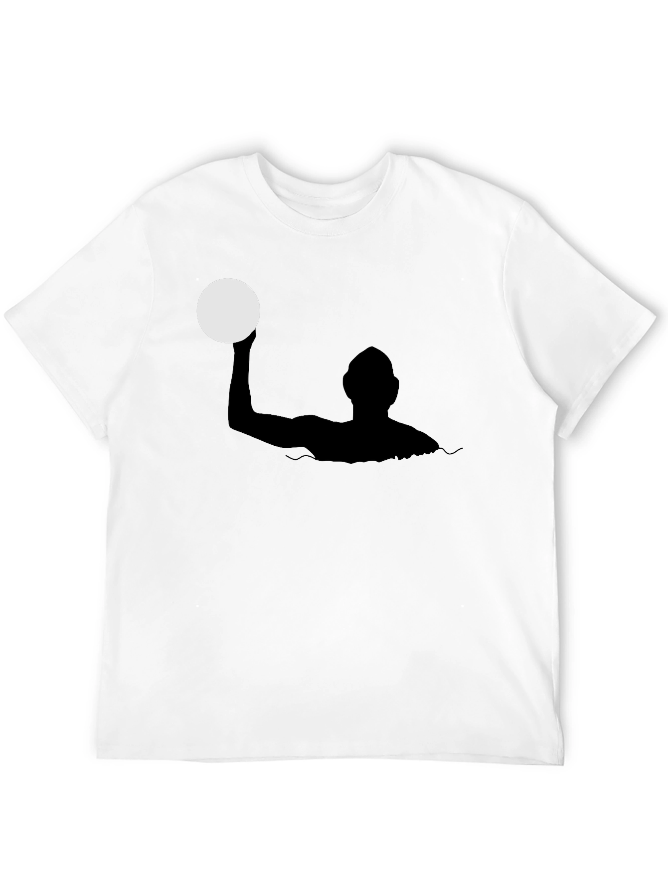 Black Water Polo Silhouette Black T-Shirt view 12