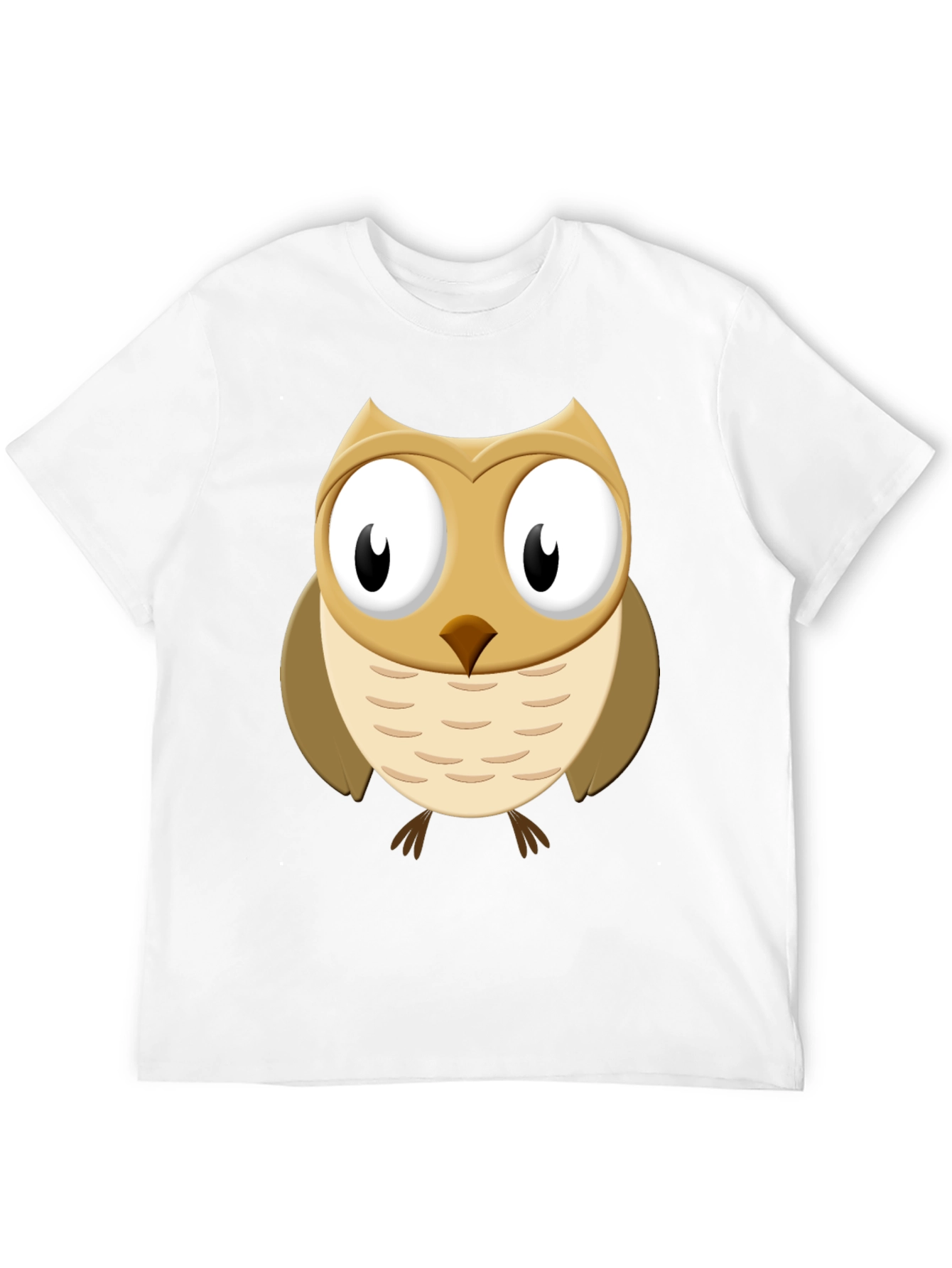 Black Cute Cartoon Owl Graphic Tee - Black Cotton Casual Shirt view 12