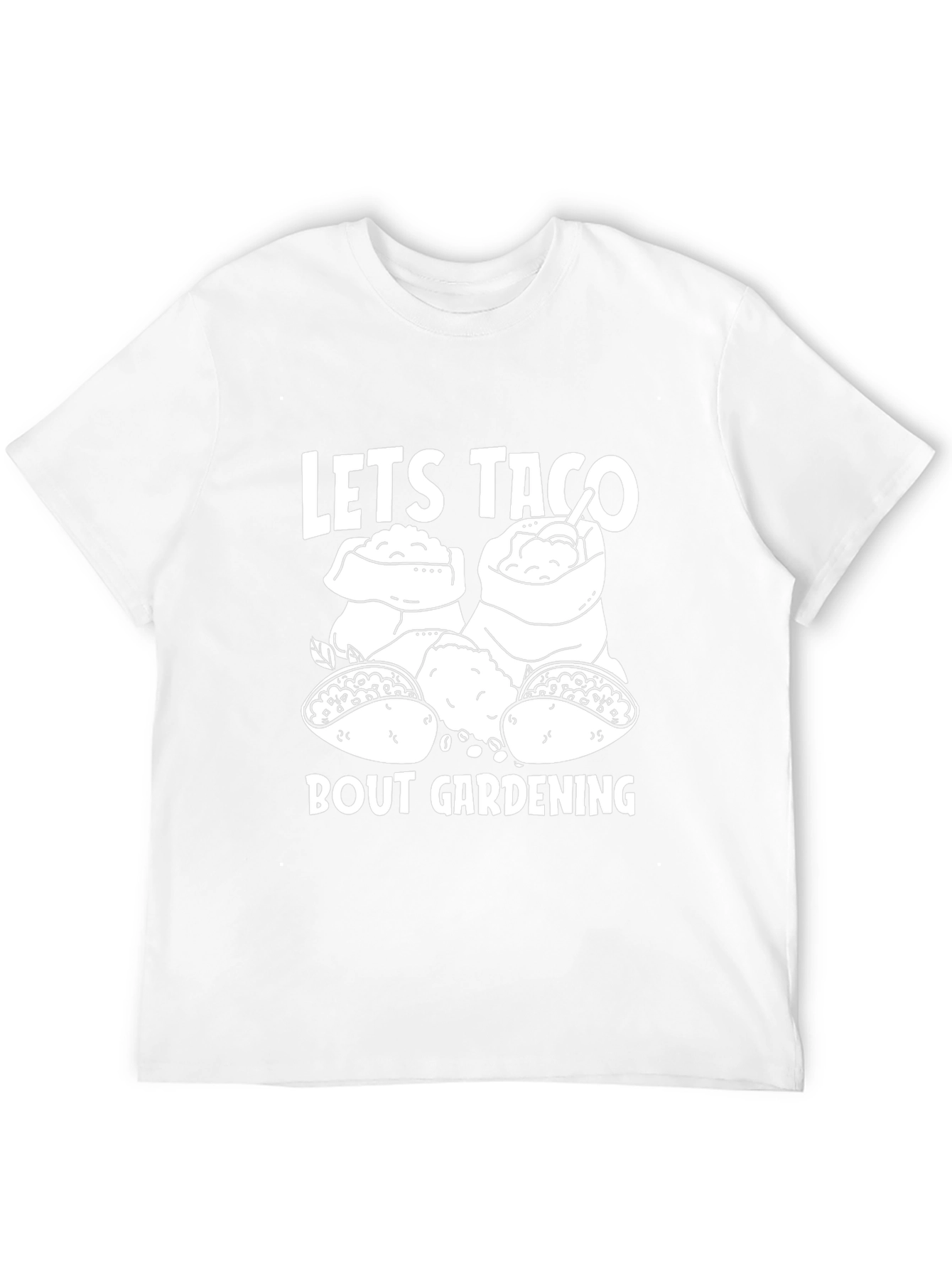 Black Let's Taco Bout Gardening T-Shirt view 12