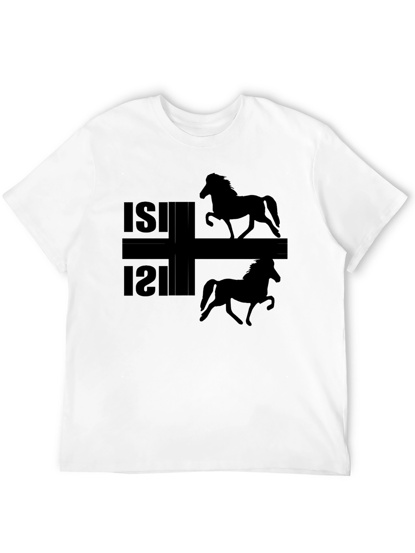Icelandic Horse Black T-Shirt  - 12