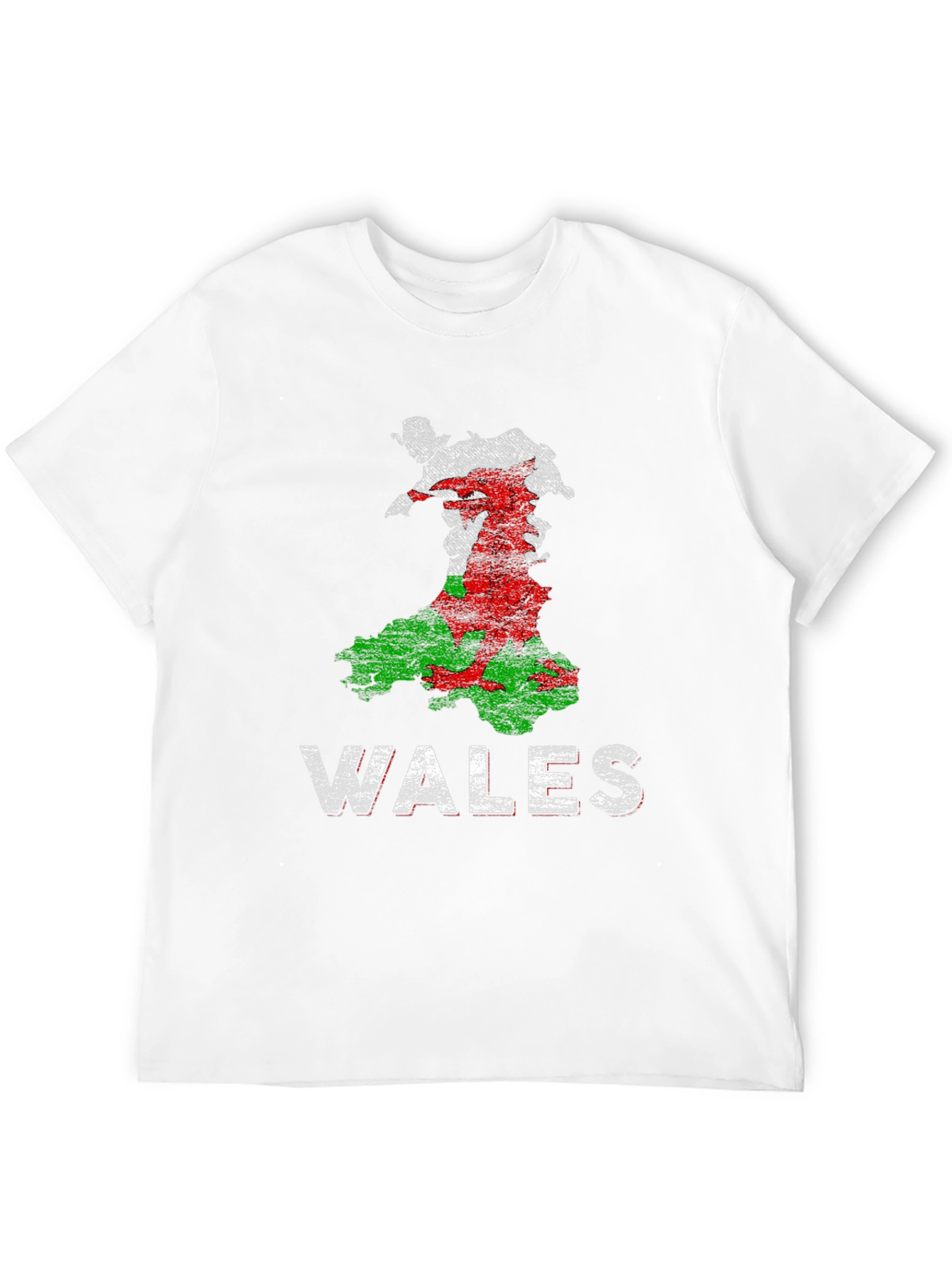 Black Wales Flag Map Graphic T-Shirt view 12