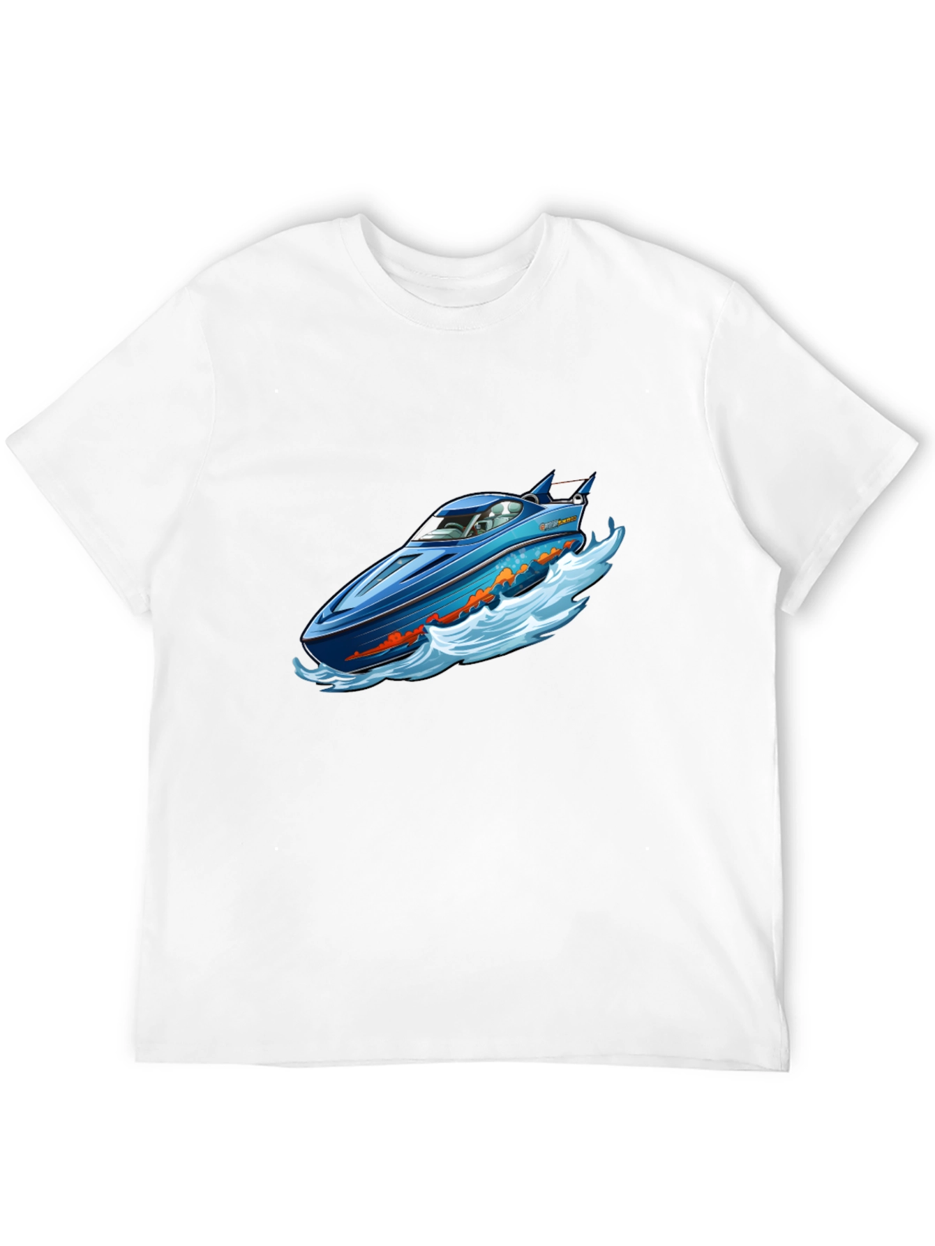 Black Blue Speedboat T-Shirt view 12
