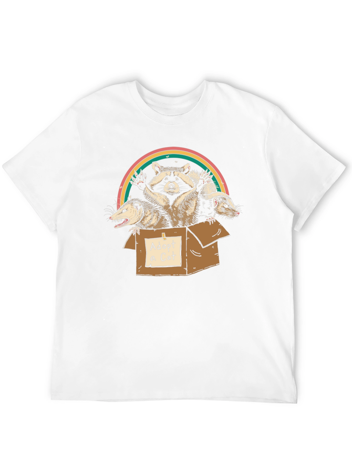 Black Adopt A Cat Funny T-Shirt view 12