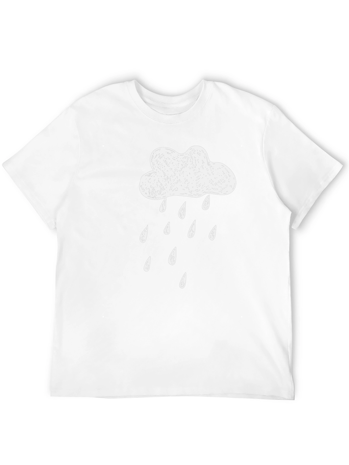 Black Rain Cloud Graphic T-Shirt - Black Cotton Tee view 12