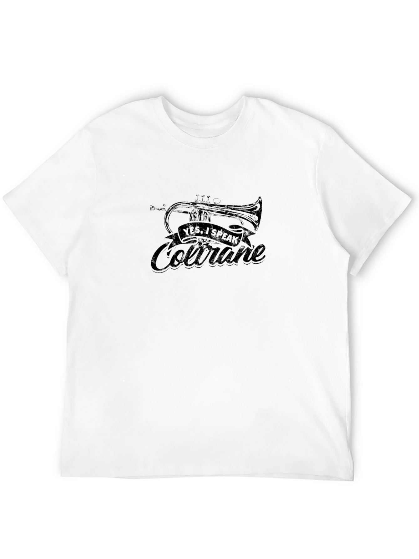 Black Yes, I Speak Coltrane Black T-Shirt view 12