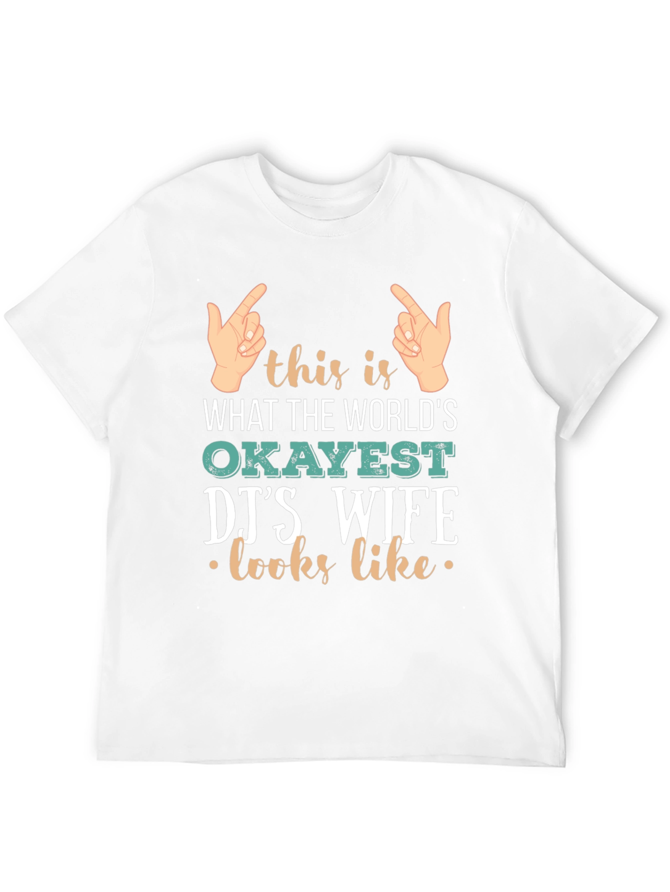 Black Okayest DJ's Wife T-Shirt - Novelty Graphic Tee view 12