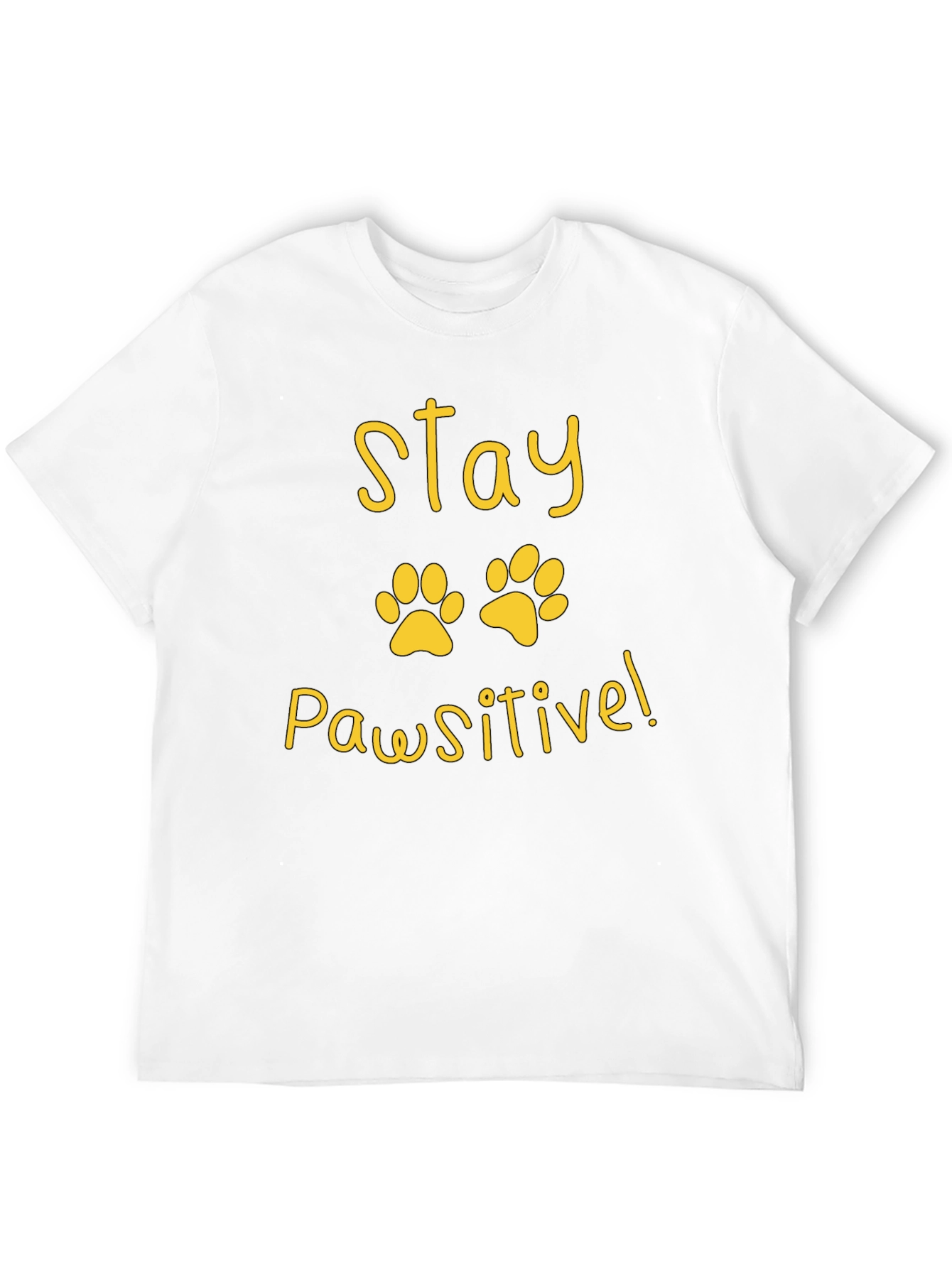Black Stay Pawsitive Black T-Shirt view 12