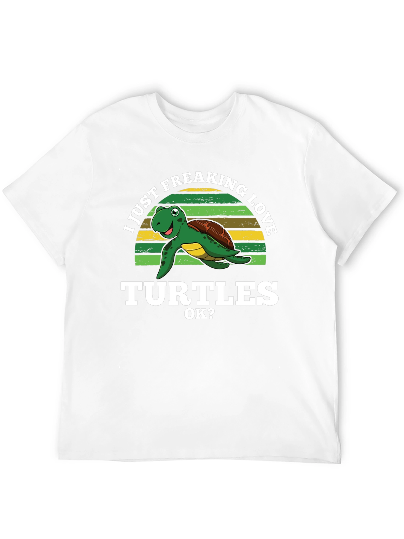 Black I Just Freaking Love Turtles Graphic T-Shirt view 12