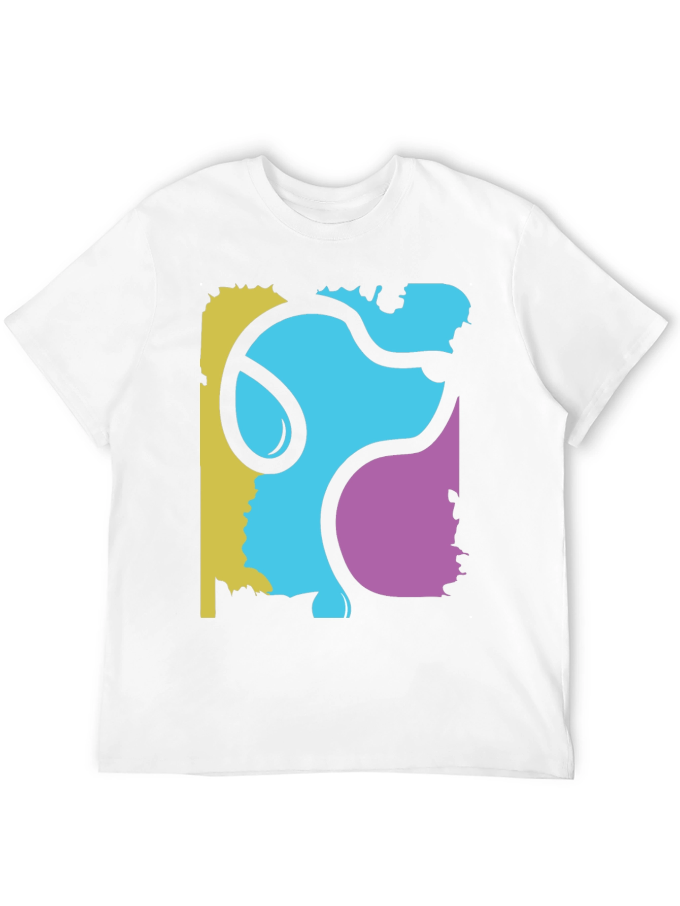 Black Abstract Graphic Print Black T-Shirt view 12