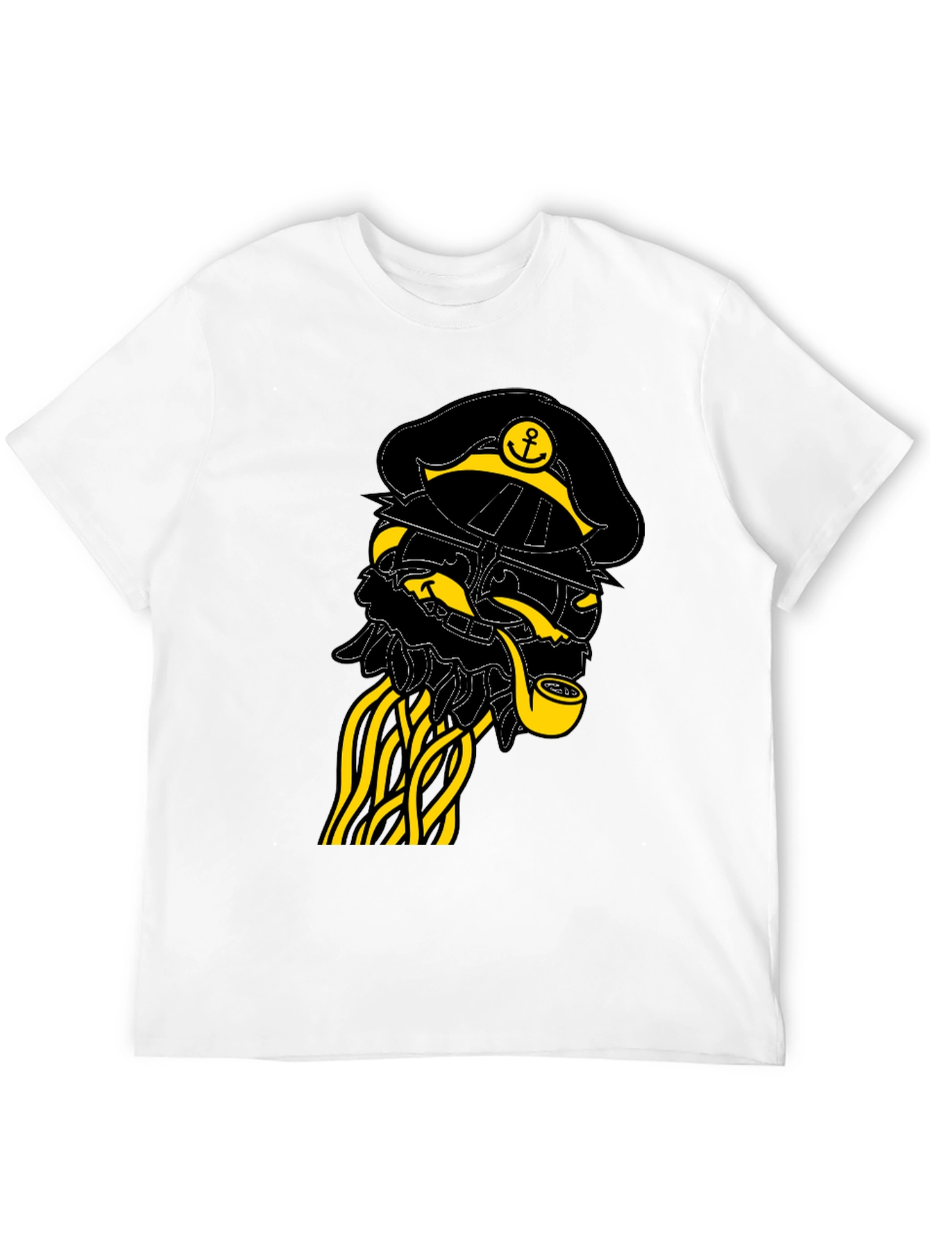 Black Nautical Captain Graphic Tee - Black view 12