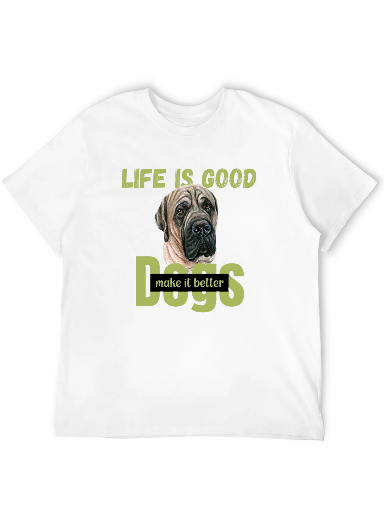 Black Life is Good Dogs Make it Better T-Shirt view 12