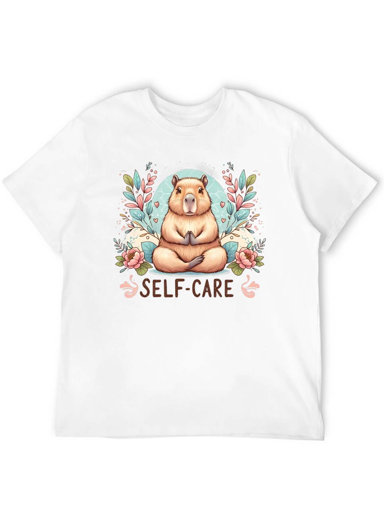 Black Self-Care Capybara T-Shirt view 12