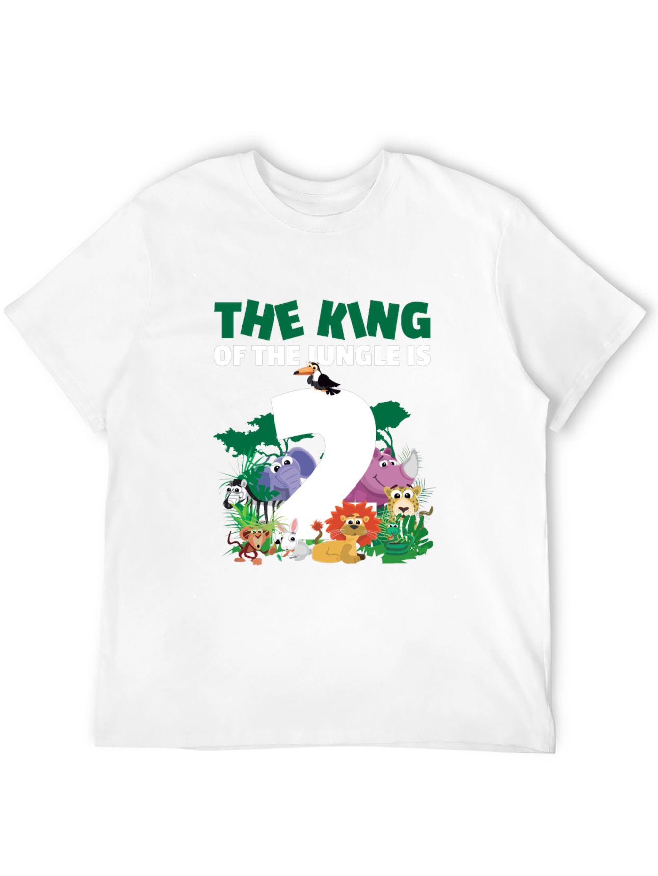 Black King of the Jungle Birthday T-Shirt - Two Year Old view 12