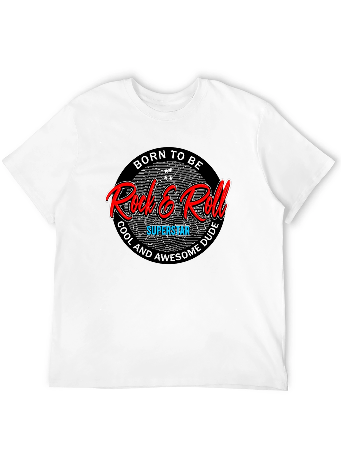 Black Rock & Roll Superstar Black T-Shirt view 12