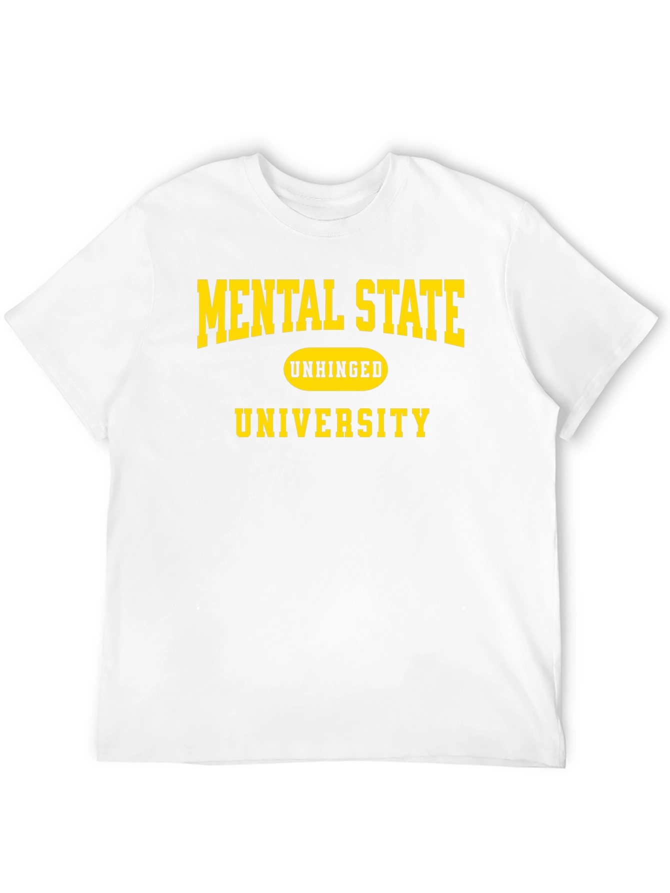 Black Mental State Unhinged University Black T-Shirt view 12